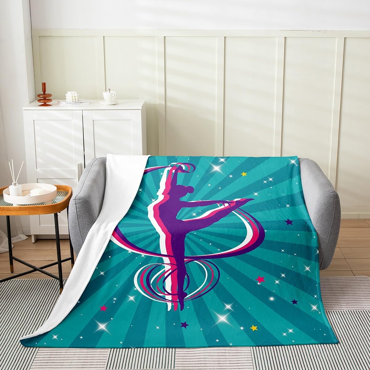 Pink Dolphin Fleece Blanket,Watercolor Ocean Waves Sky Sunset Paint Bed Blanket for Kids Teens,Kawaii Animal Marine Life Starry Glitter Flannel Blanket for Room Decor,Queen 90"x90"