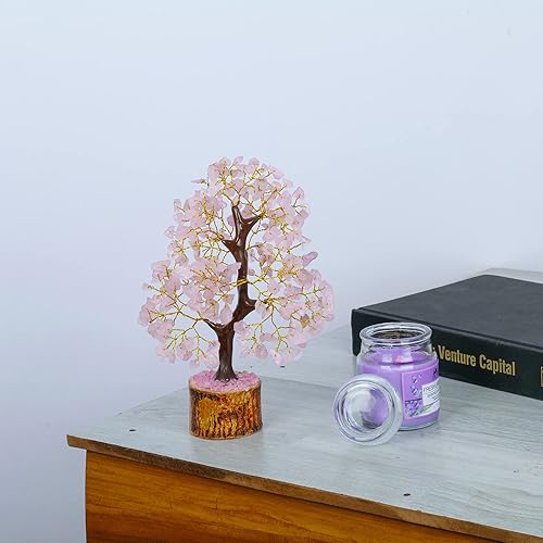 Miniatura 4 de YUVDIPR Roae - Árbol de cuarzo de chakras de la vida - Árbol de cuarzo rosa - Árbol de Feng Shui - Árbol bonsái de cristal - Decoración de Feng Shui