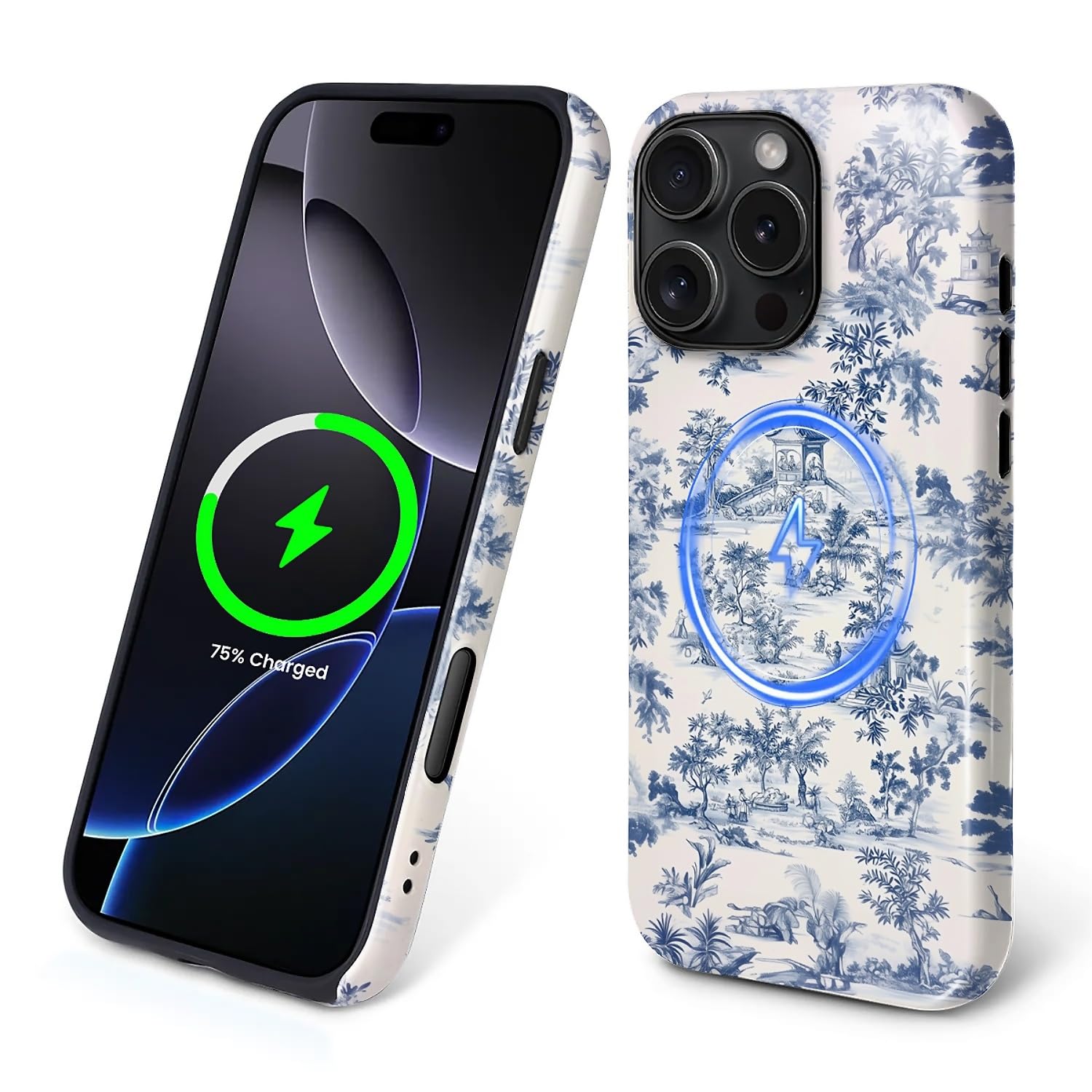 Flivro Magnetic Case for iPhone 16 Pro Max, Compatible with Magsafe,PC Hard Shell & Silicone Inner Bumper, Anti-Scratch Full-Body Cover Shockproof