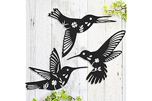 Daogtc Metal Hummingbird Wall Art Decor
