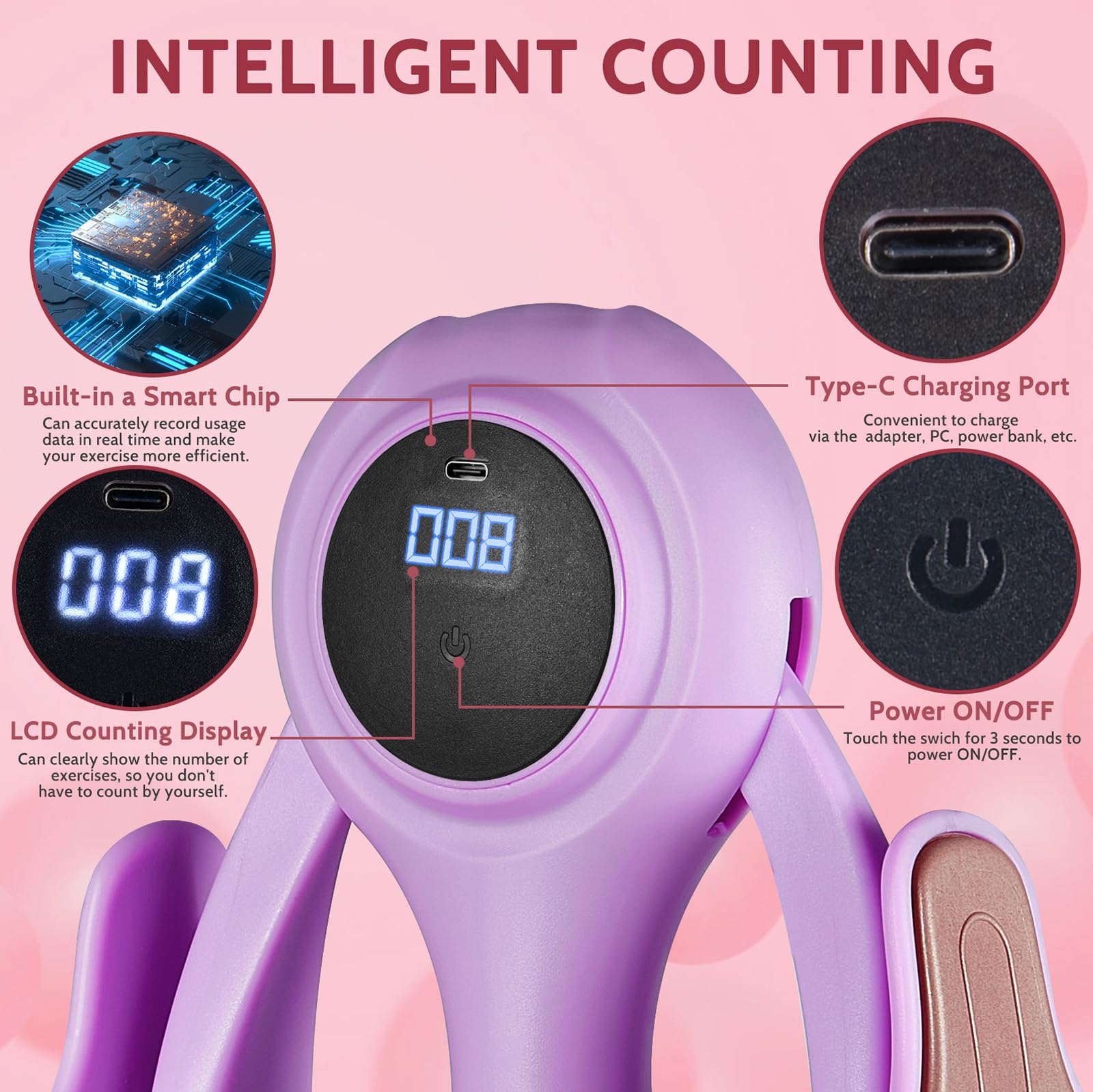 Attrezzo Per Allenamento Cosce E Glutei | Con 5 Cinghie Di Resistenza | Per Pavimento Pelvico E Fitness - Foto 9