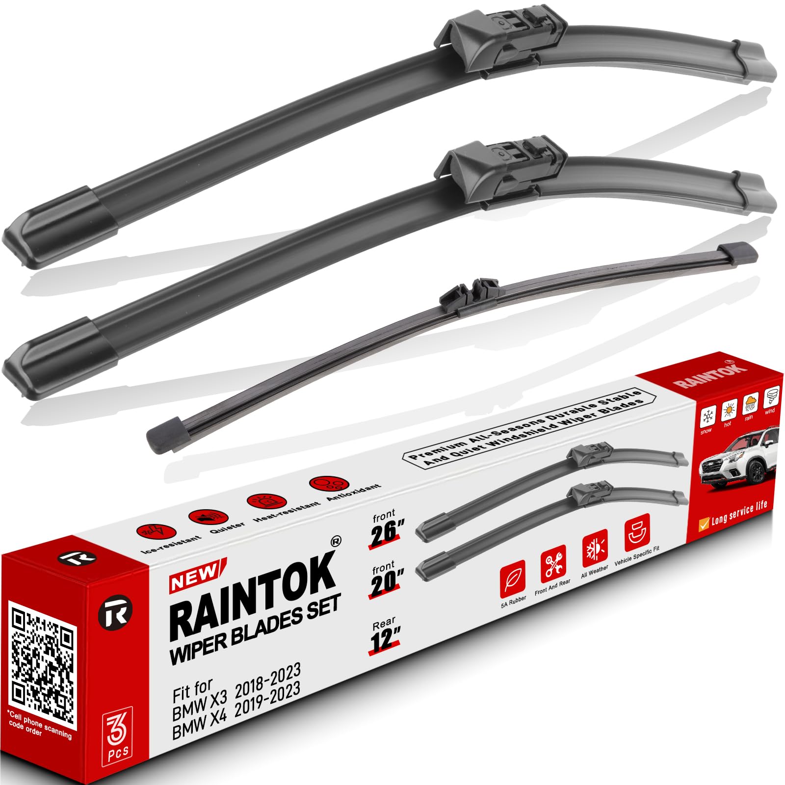 Windshield Wiper Blades Replacement for BMW X3 2018-2023 BMW X4 2019-2023