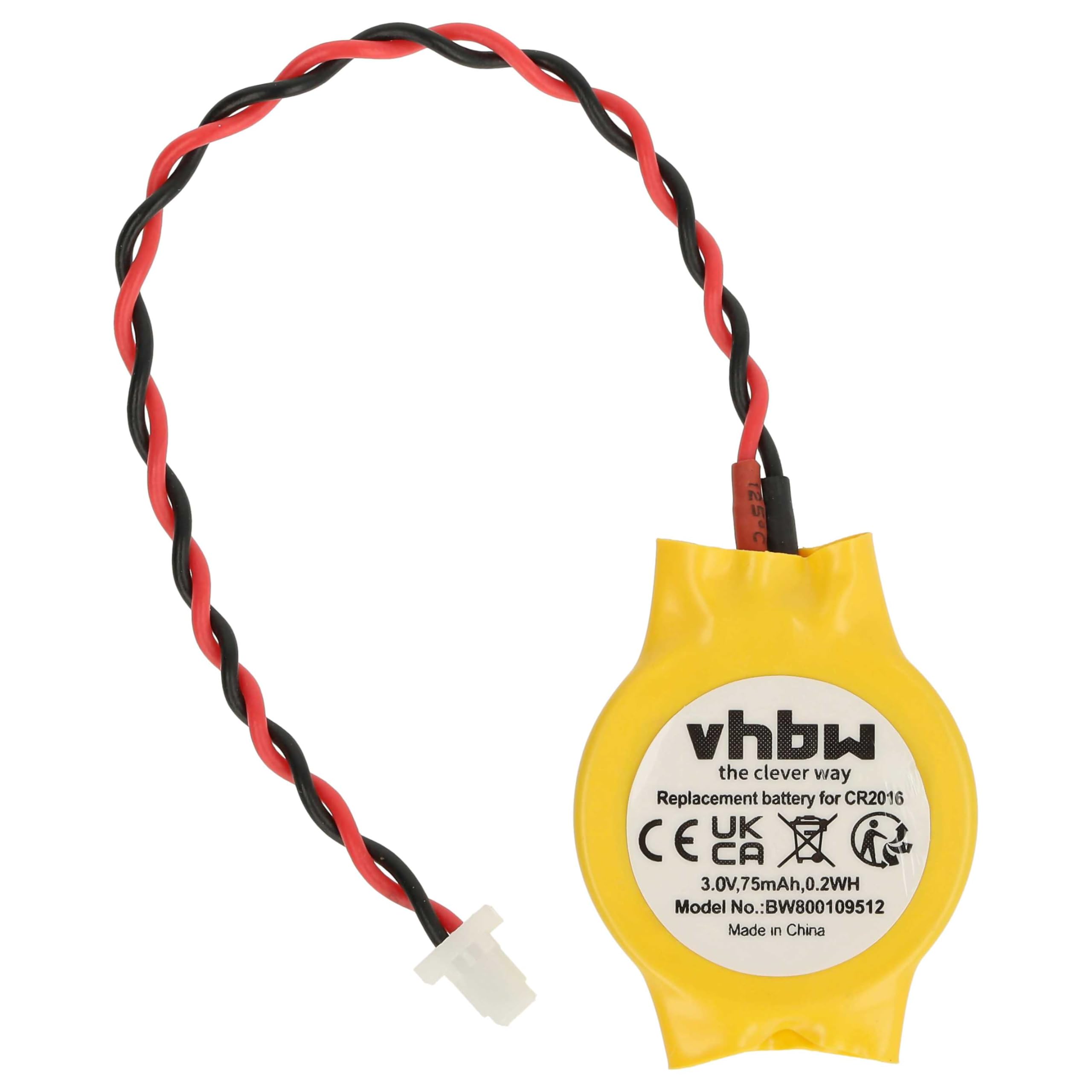 vhbw Bateria BIOS kompatybilna z HP/CompaQ NX6110 | NX8220 komputer notebook (75 mAh, 3 V, Li-Ion) - zamiennik dla Cr2016