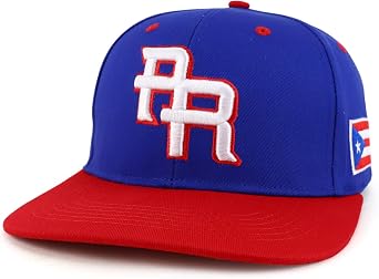 Trendy Apparel Shop PR 3D Embroidered Flatbill Snapback Cap with Puerto Rico Flag