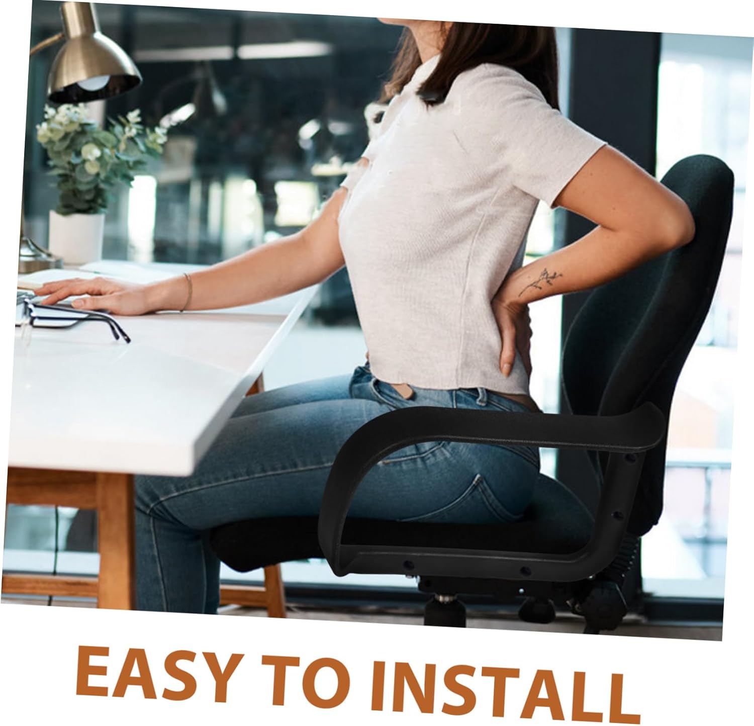 Tofficu 2pcs Wear-Resistant Chair Armrests Versatile Replacement for Office and Gaming Chairs Easy to Install Arm Support for Home and Work