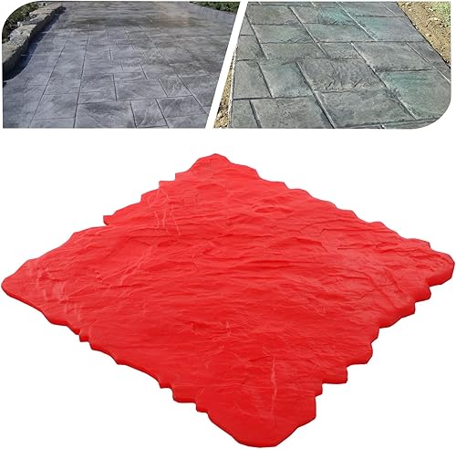 Miniatura 48 de Sello de hormigón de poliuretano, tapete de textura de hormigón para acabados de patrón estampado, herramientas de estampado de moldes de pared