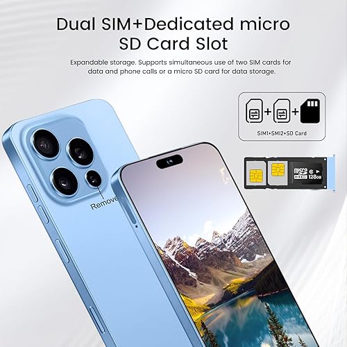 Miniatura 5 de MMY 16PROMA X Teléfono Celular Desbloqueado, Pantalla HD de 6.99", Teléfonos Desbloqueados, 16+512GB Android 14 Smartphone de Batería de Larga