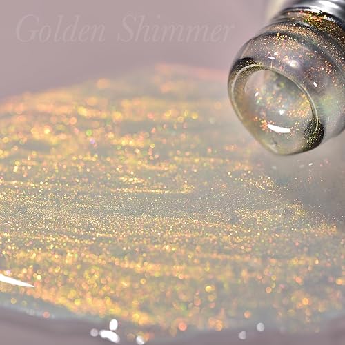 Miniatura 6 de GAOY Esmalte de uñas de gel con purpurina, 0.6 onzas líquidas, esmalte de gel plateado brillante, gel UV con purpurina brillante para arte de uñas,