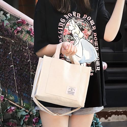 Vista 5 de WantGor Bolso de mano para mujer, bolso cruzado de pana, bolso de hombro, bolso pequeño tipo hobo