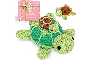 Complete DIY Crochet Kit Animals for Beginners (Three Turtles)