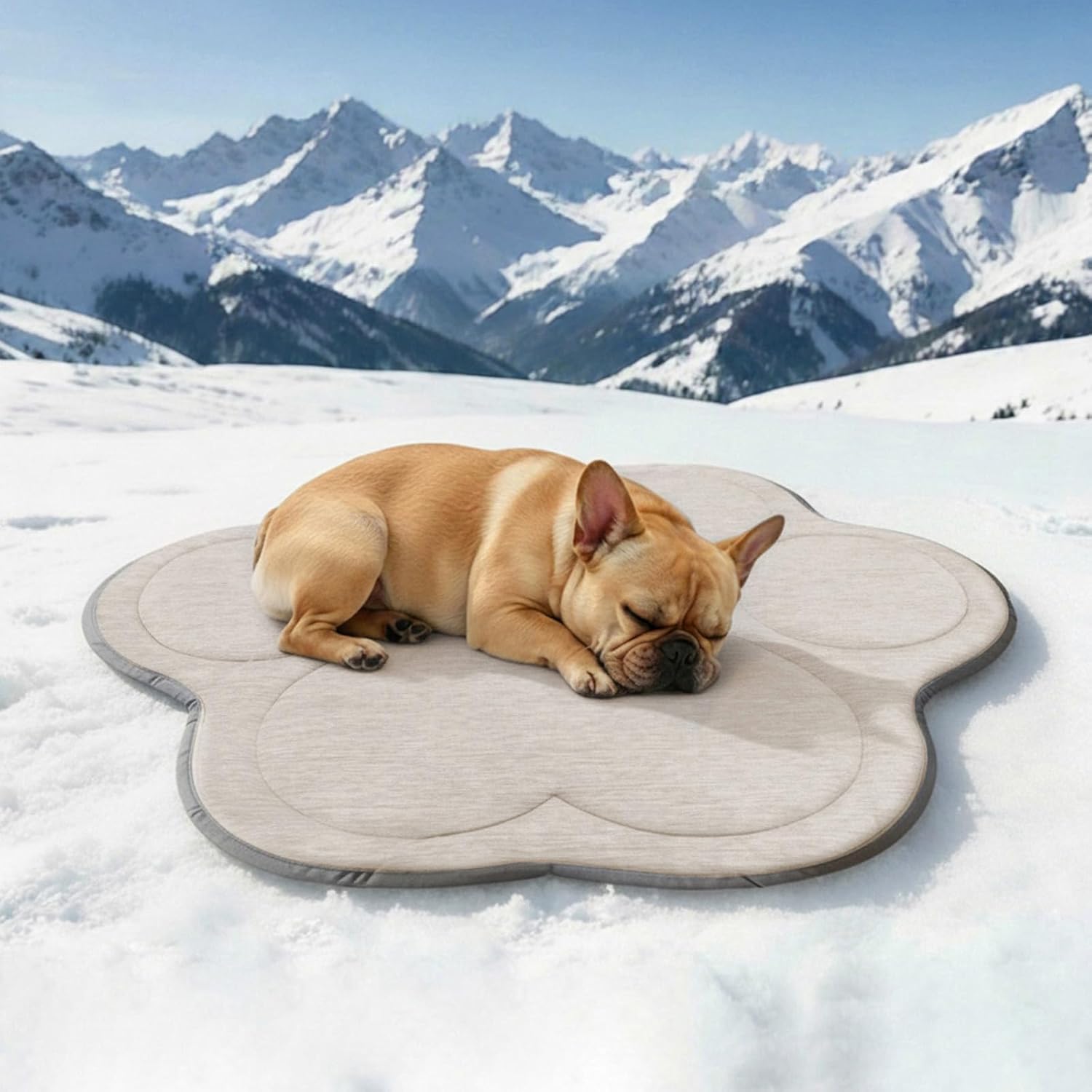 Dog Cooling Mat Self Coolings Foldable Cooling Pad for Dog in Summer Coolings Mat for Dogs and Cats Machine Washable (Dog Paw, Medium-26 L x 23" W)