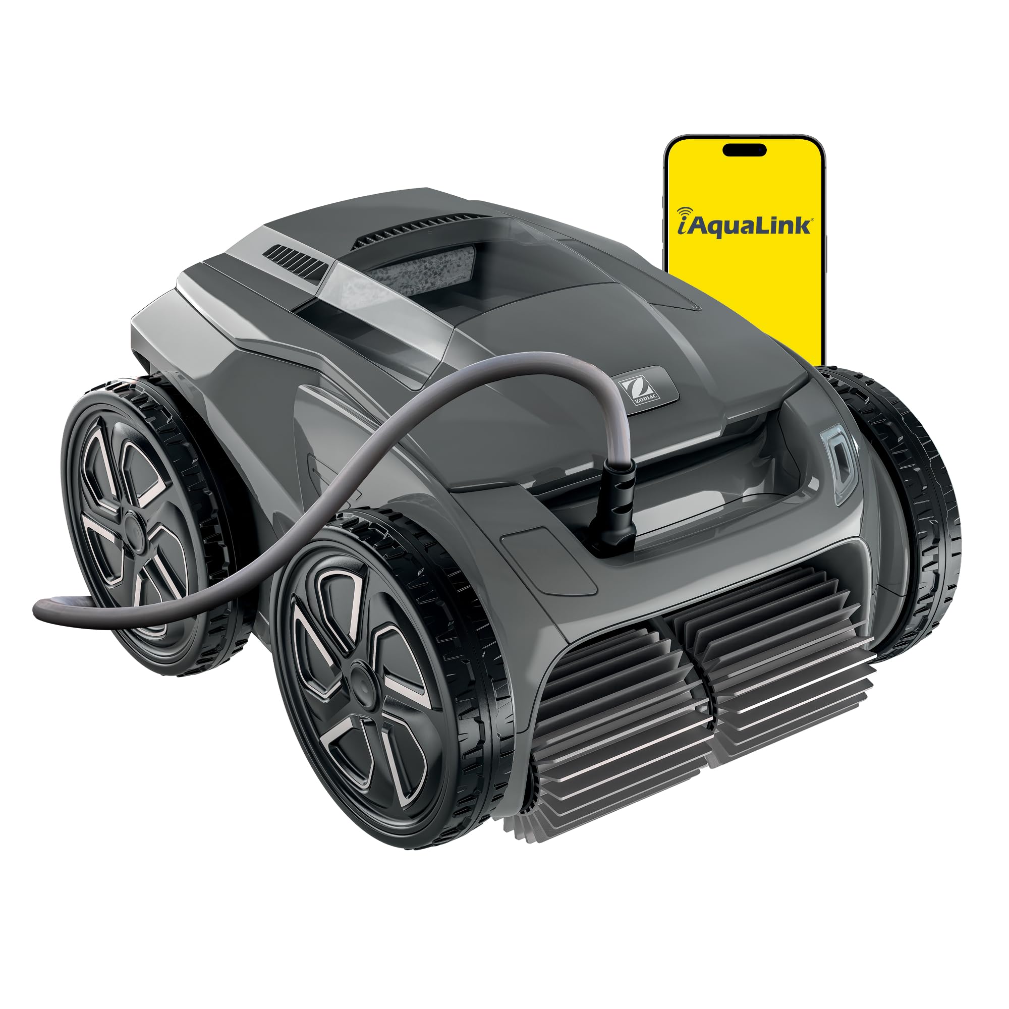 Zodiac Alpha OA 6600 iQ-Robot Limpiafondos piscinas automático. Piscinas hasta 15x7 m. Incluye Cable con Sistema Anti-Nudos, Limpia Fondo, Paredes y Línea de Agua