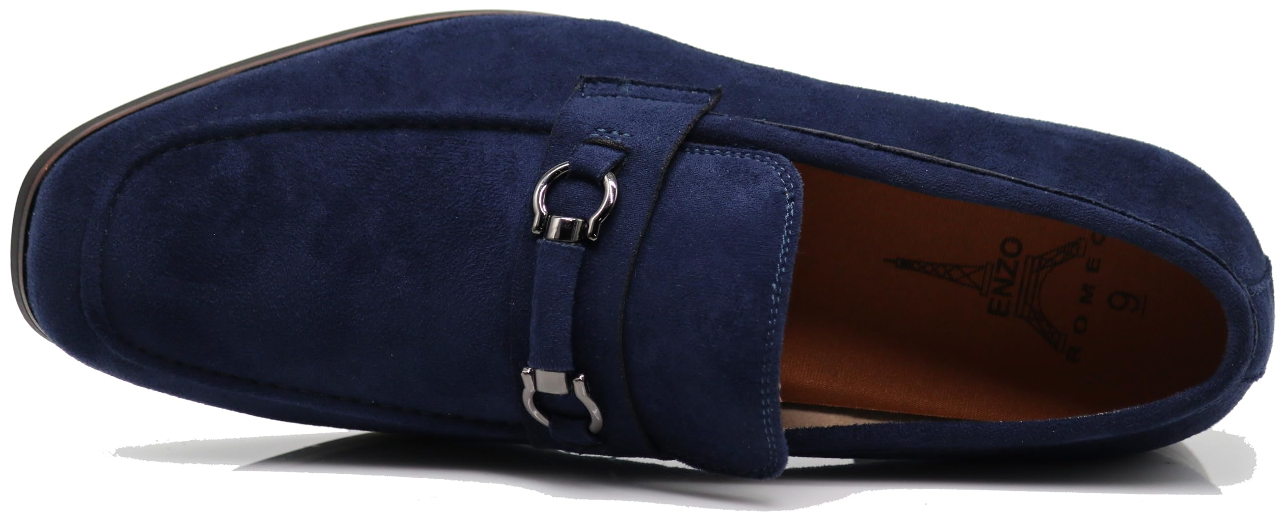 Enzo Romeo MHG Men's Business Casual Formal Vegan Suede Loafers Slip On Driving Dress Shoes - 5