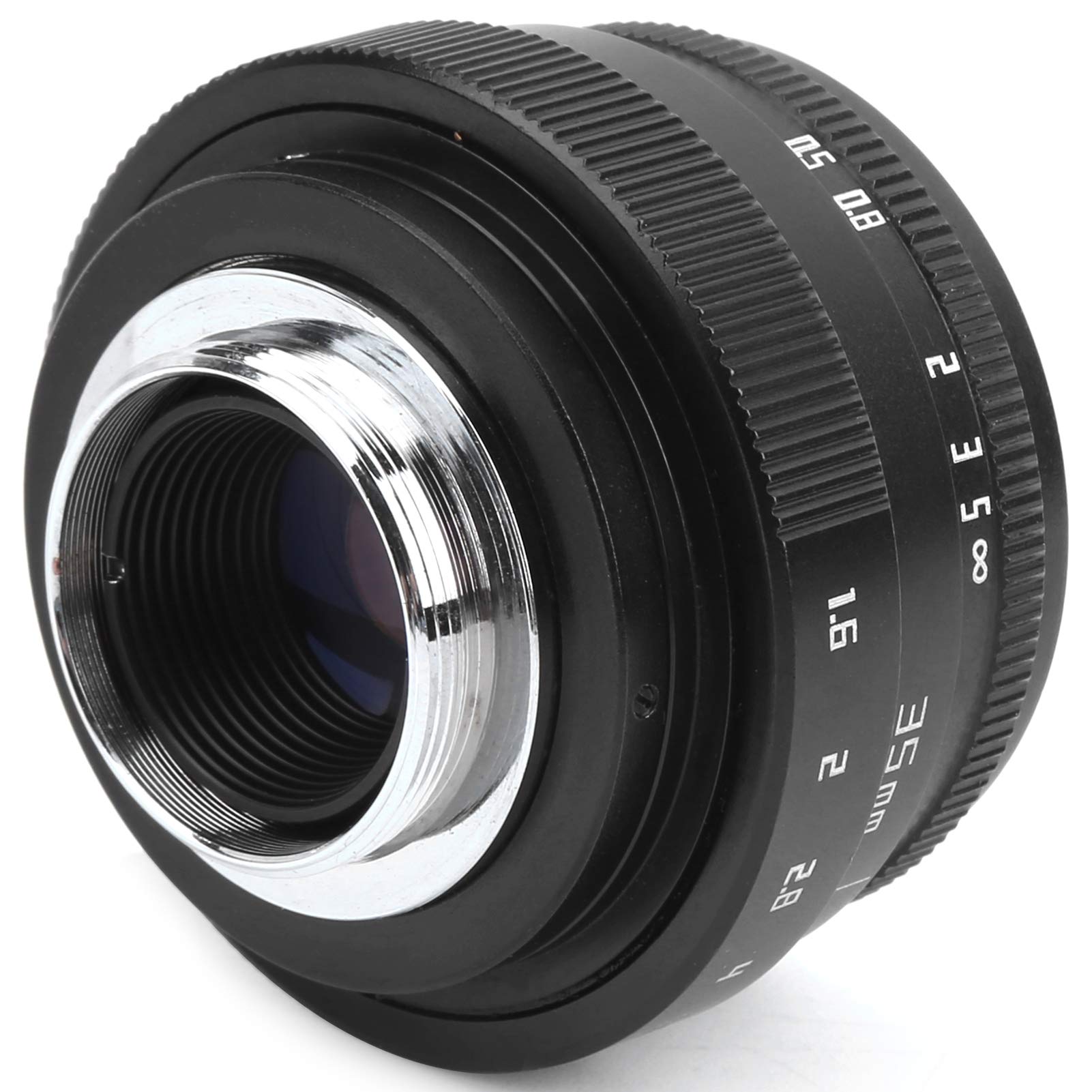 Obiettivo ad ampia apertura, attacco C F1.6 da 35 mm, vetro ottico in lega di alluminio, multistrato MC, messa a fuoco fissa manuale, accessorio per obiettivo fotocamera ritratto (nero)