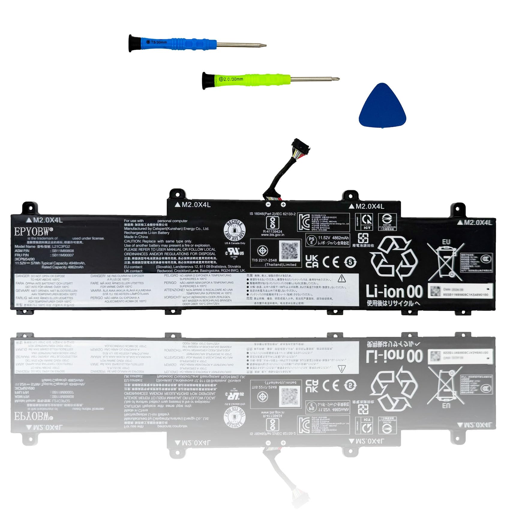 Amazon.com: EPYOBW L21C3PG2 Battery 57Wh 4948mAh Compatible with