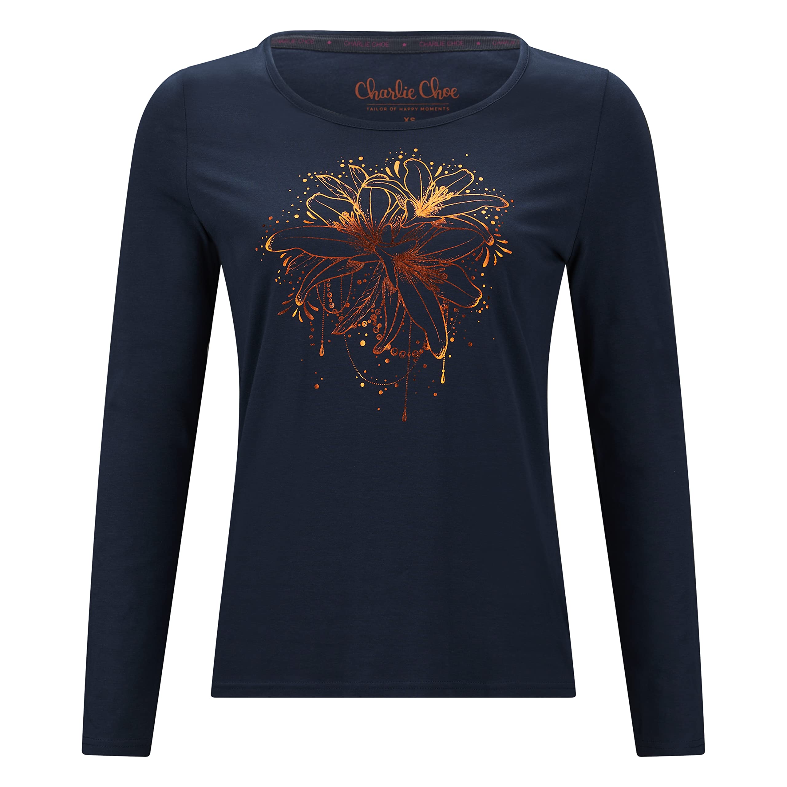 Charlie Choe Ladies Pajamas Pyjamas, Indigo, One Size