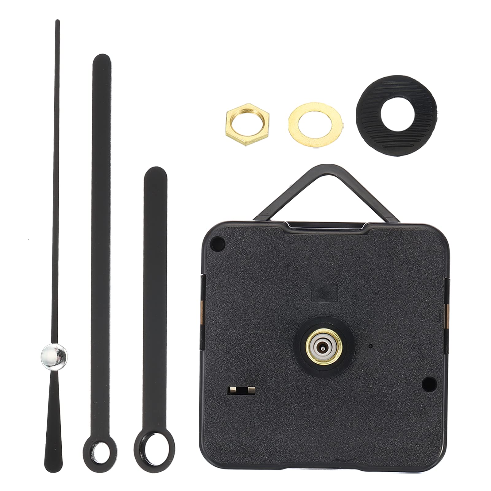 PATIKIL Clock Mechanism Replacement, 1 Set Quartz Clock Mechanism Battery Operated DIY Hanging Wall Clock Hands Motor Movement Kit Repair Parts, Black