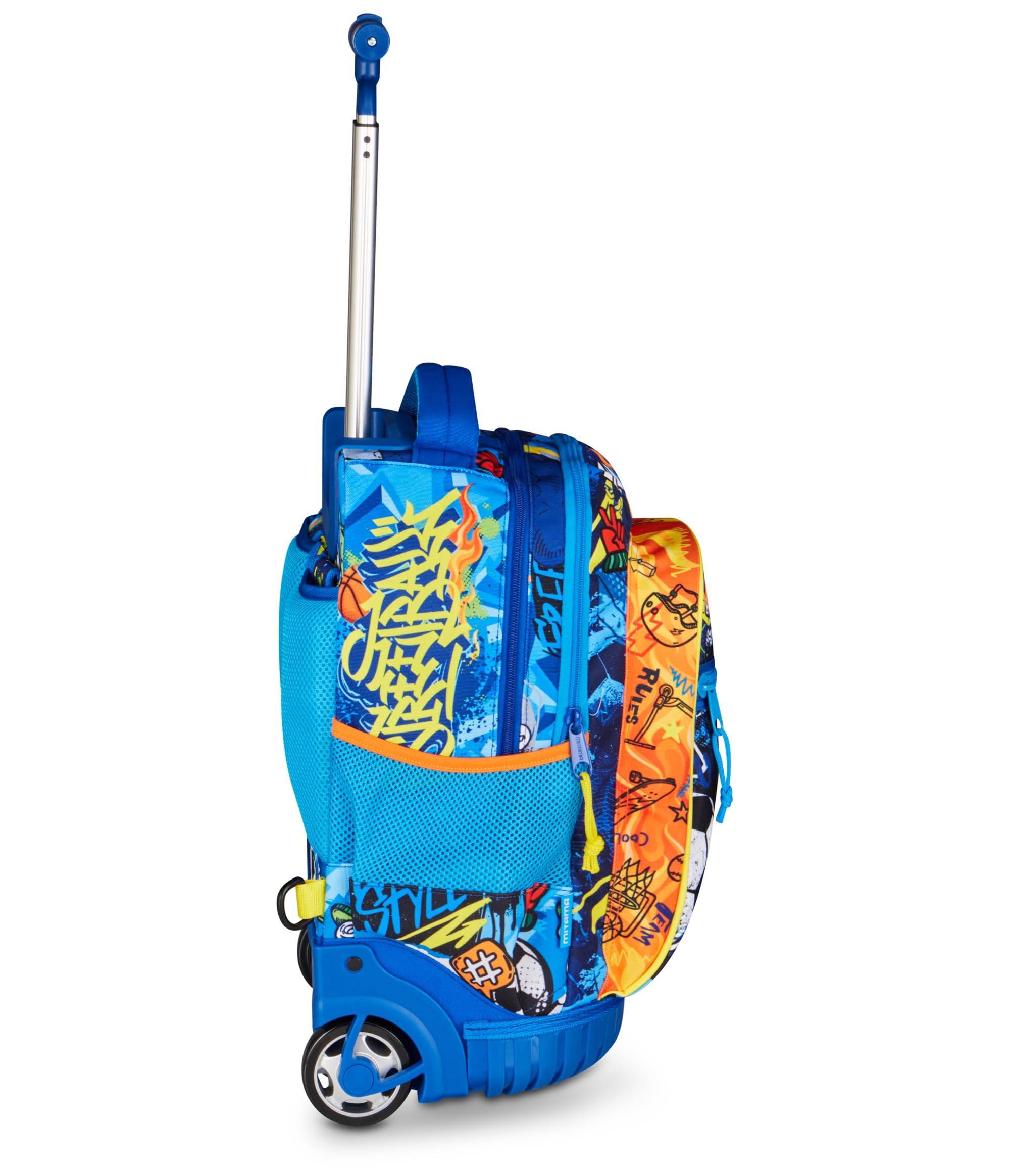 Mitama Trolley Run Extra TIGERPLAY, 33 Lt, Doppio Scomparto, Blu, Tasche multi funzione, bambino, Scuola elementare e media, Tempo libero e viaggi