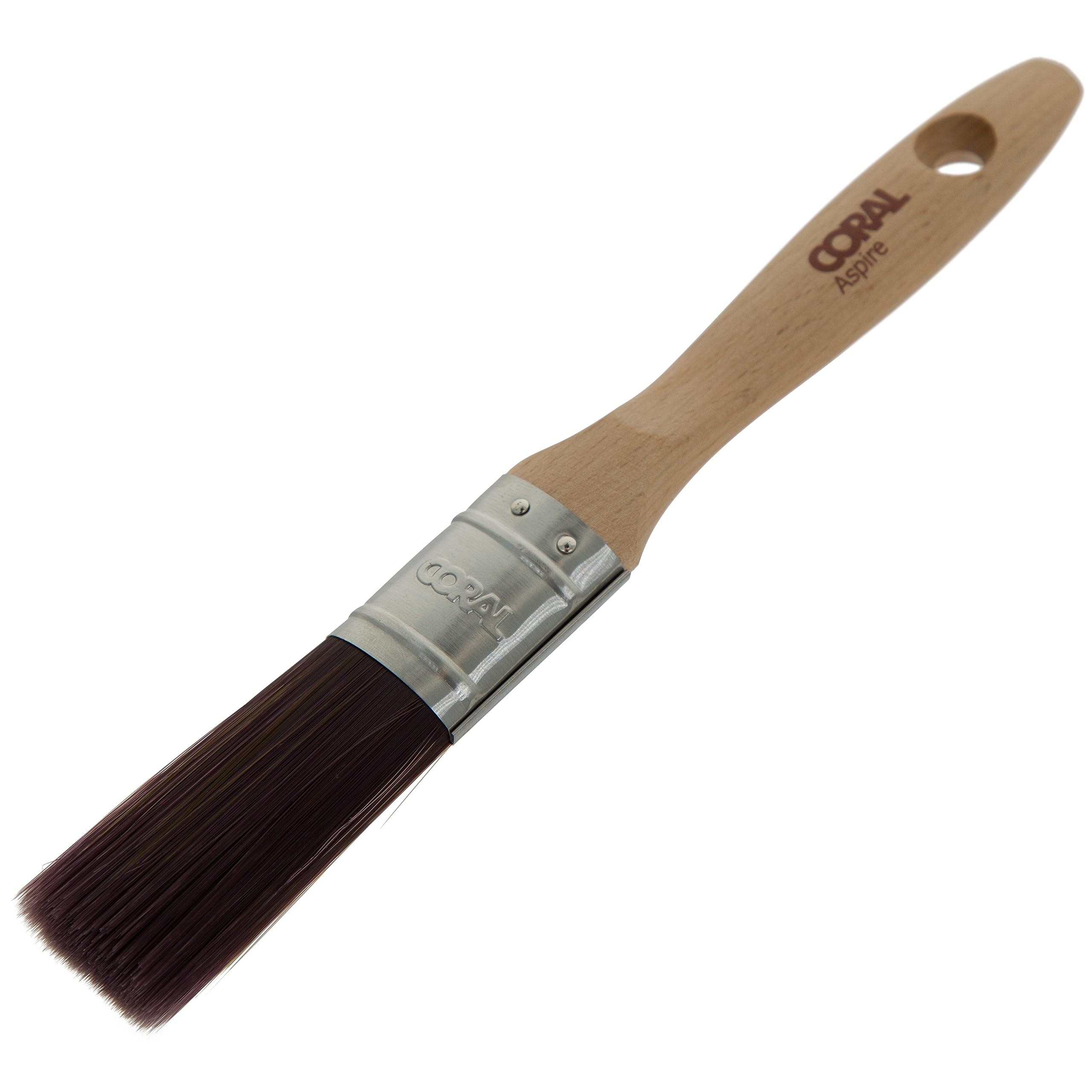 Coral 31741 Aspire 1 inch Paint Brush Professional Firm Straight Cut with Oval Profile for Fast Accurate Ultra-Smooth Finish with Trade Emulsion or Gloss FSC Wood Handle