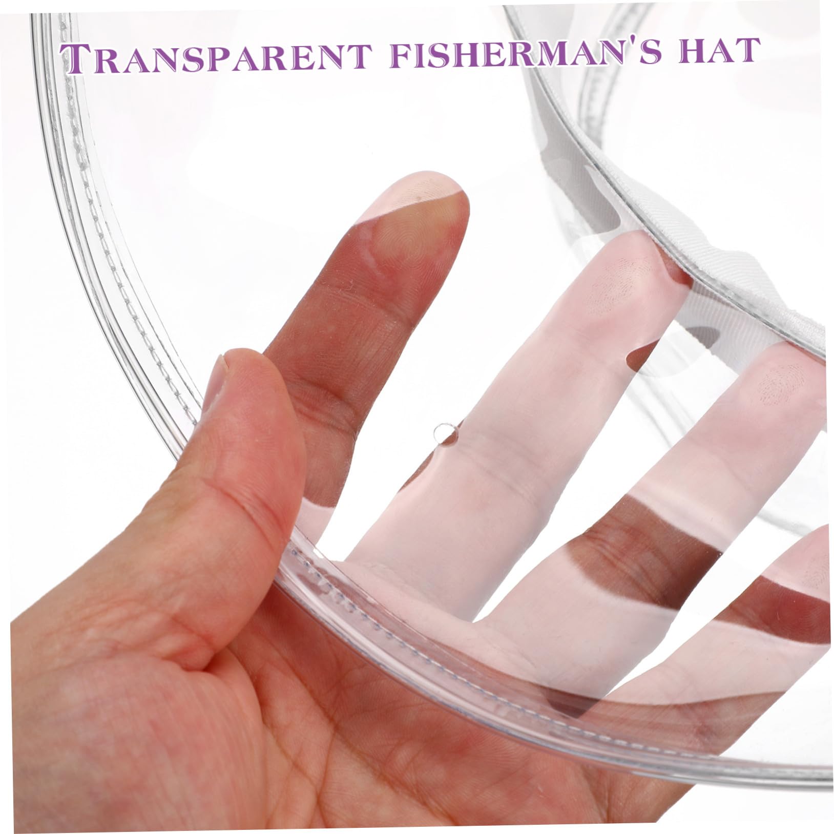 Cappello Trasparente in PVC Bianco Protezione Sole e Pioggia per Escursioni e Attività Allaperto