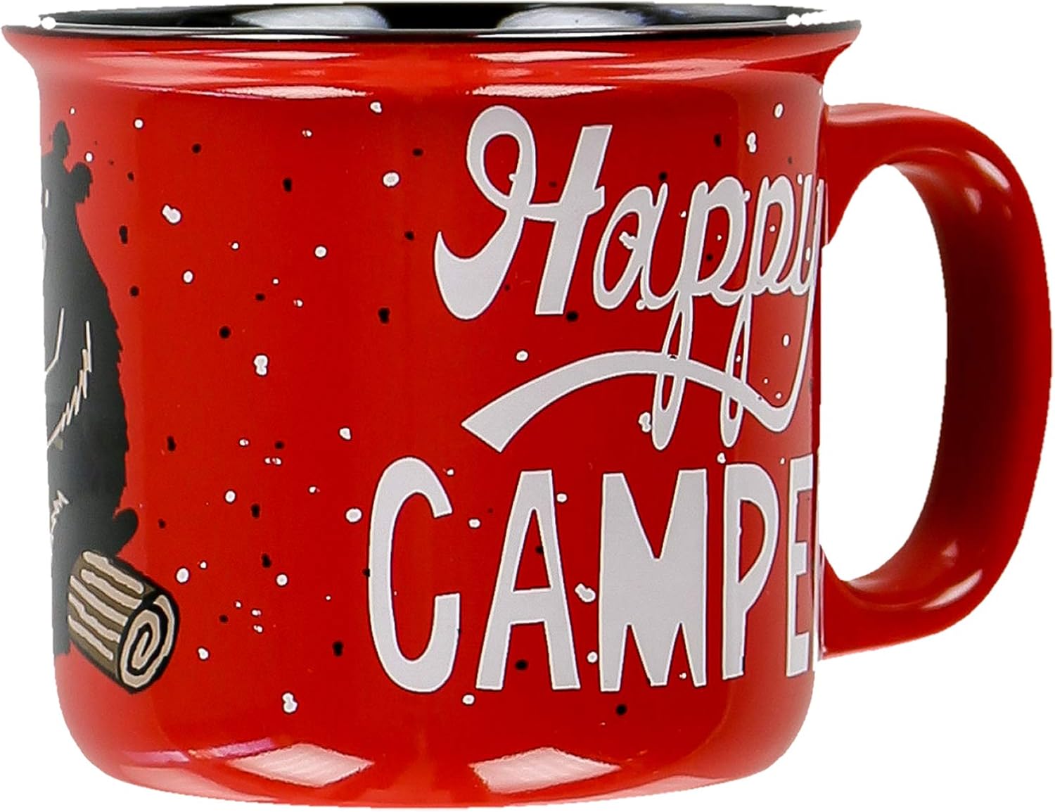 Lazy One Novelty Mugs, Funny Gift Mug for Family, Friends, or Coworkers in your Office, Set of 4, Happy Camper