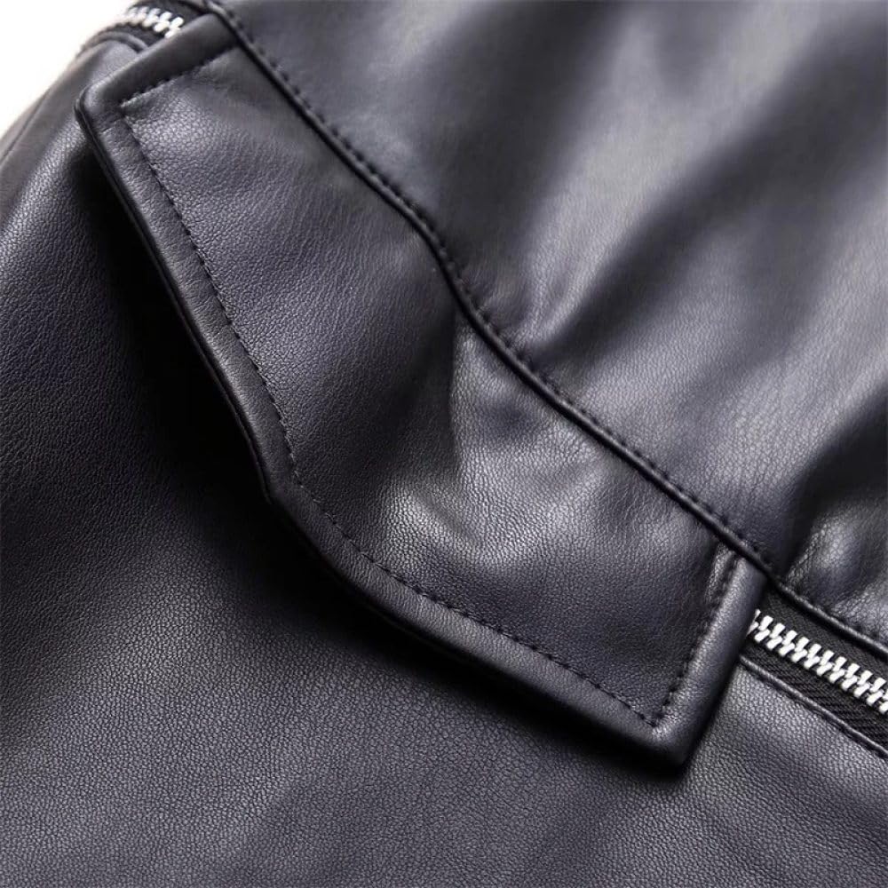 SWEPER Falda Corta De Mujer - Falda De Cuero Desmontable para Mujer De Invierno Falda Asimétrica con Detalle De Costura con Cremallera A La Moda