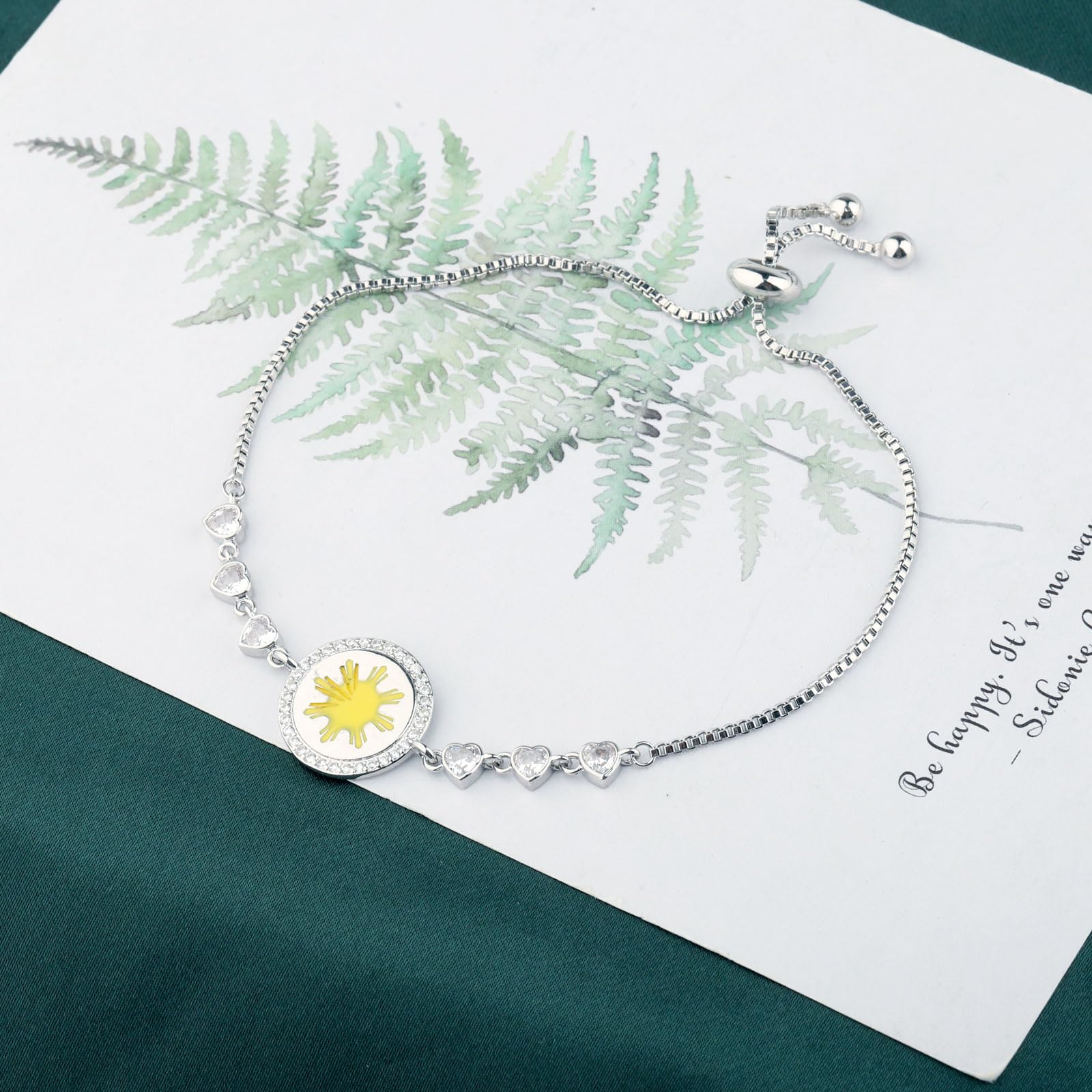 KEYCHIN Sun And Star Bracelet - Filipina Pride Gifts - Philippine Flag Jewelry