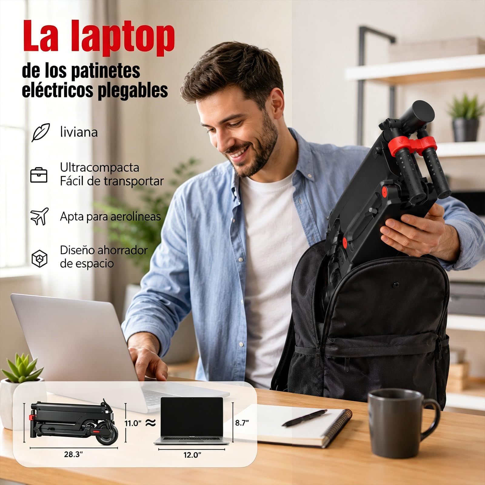 HX X6/X8 Patinete Eléctrico Adulto, Batería Extraíble, Motor 350W, Ruedas 5.5/10", Velocidad 25 km/h, Autonomía 15-40 km, Doble Freno, App, Scooter Eléctrico Plegable Urbano