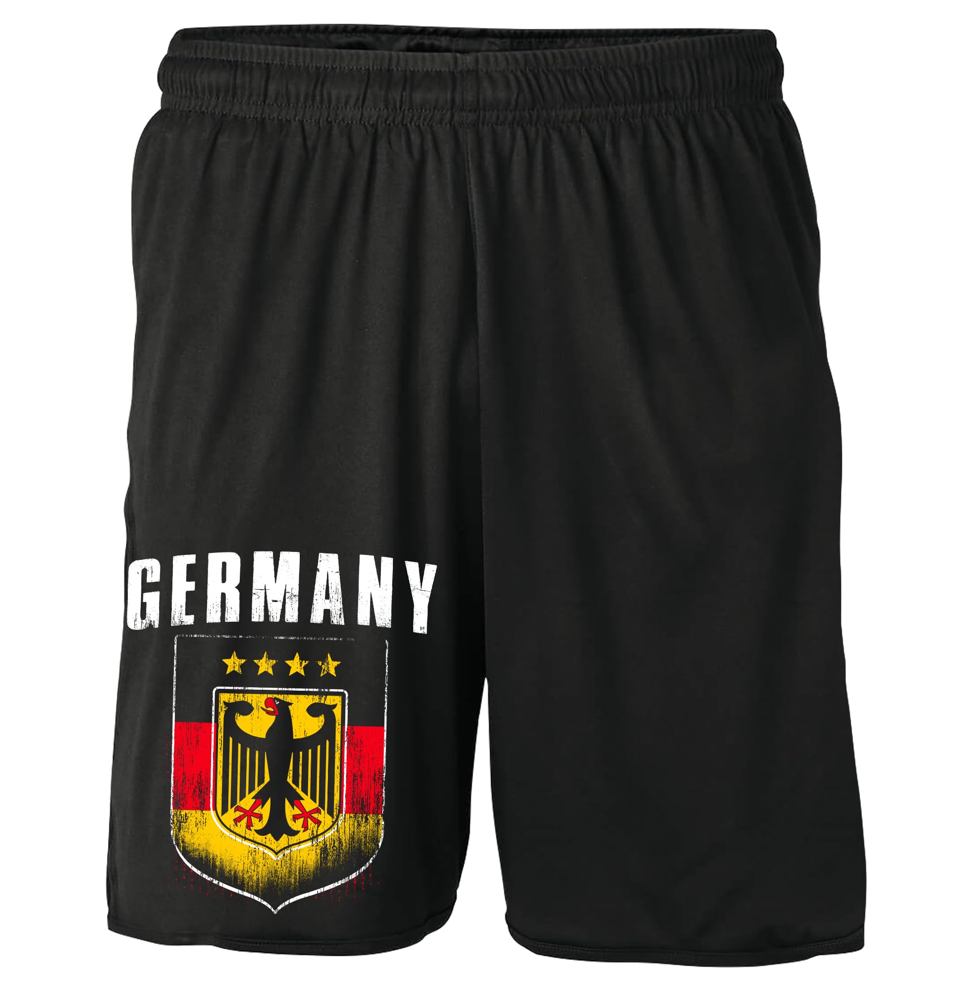 UGLYSHIRT Deutschland Shorts | Deutschland Fanartikel EM 2024 Germany Fußball Deutschland Kurze Hose Deutschland Hose WM Flagge | M5