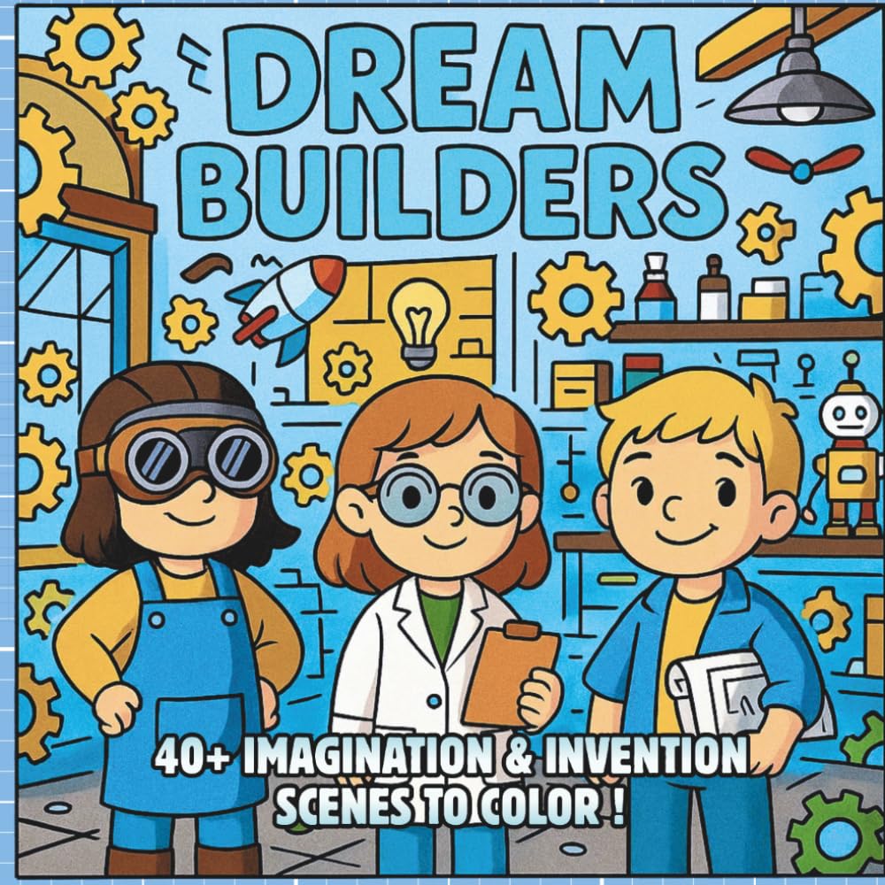 Dream Builders: Imagination, Invention & Wonder — A STEM-Inspired Fantasy Coloring Book for Creative Kids Who Love Science, Magic, and Possibility (STEM Learning Coloring Books for Kids)