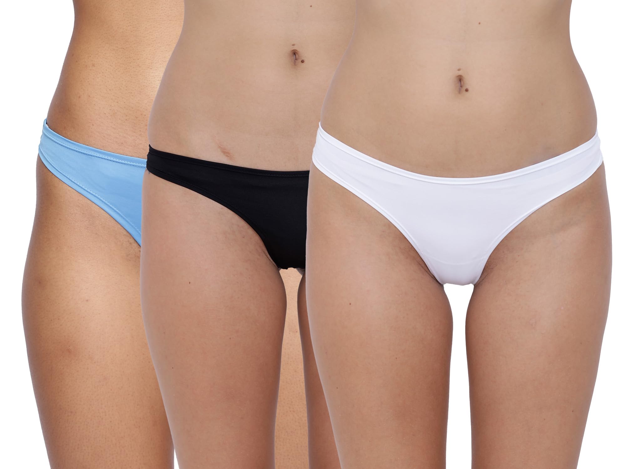 BASIICS Spiffy Antimicrobial Semi-Seamless Thongs Panty for Women (Pack of 3)-image-9