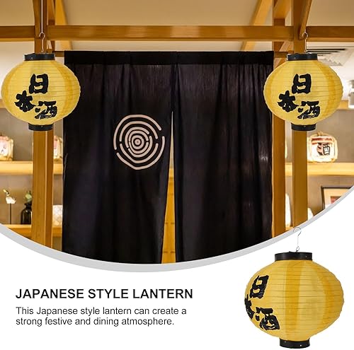 Miniatura 3 de Uonlytech Faroles japoneses tradicionales Izakaya Decoraciones de linterna de seda Luces plegables Festivas Lámpara colgante DIY Sushi Decoración