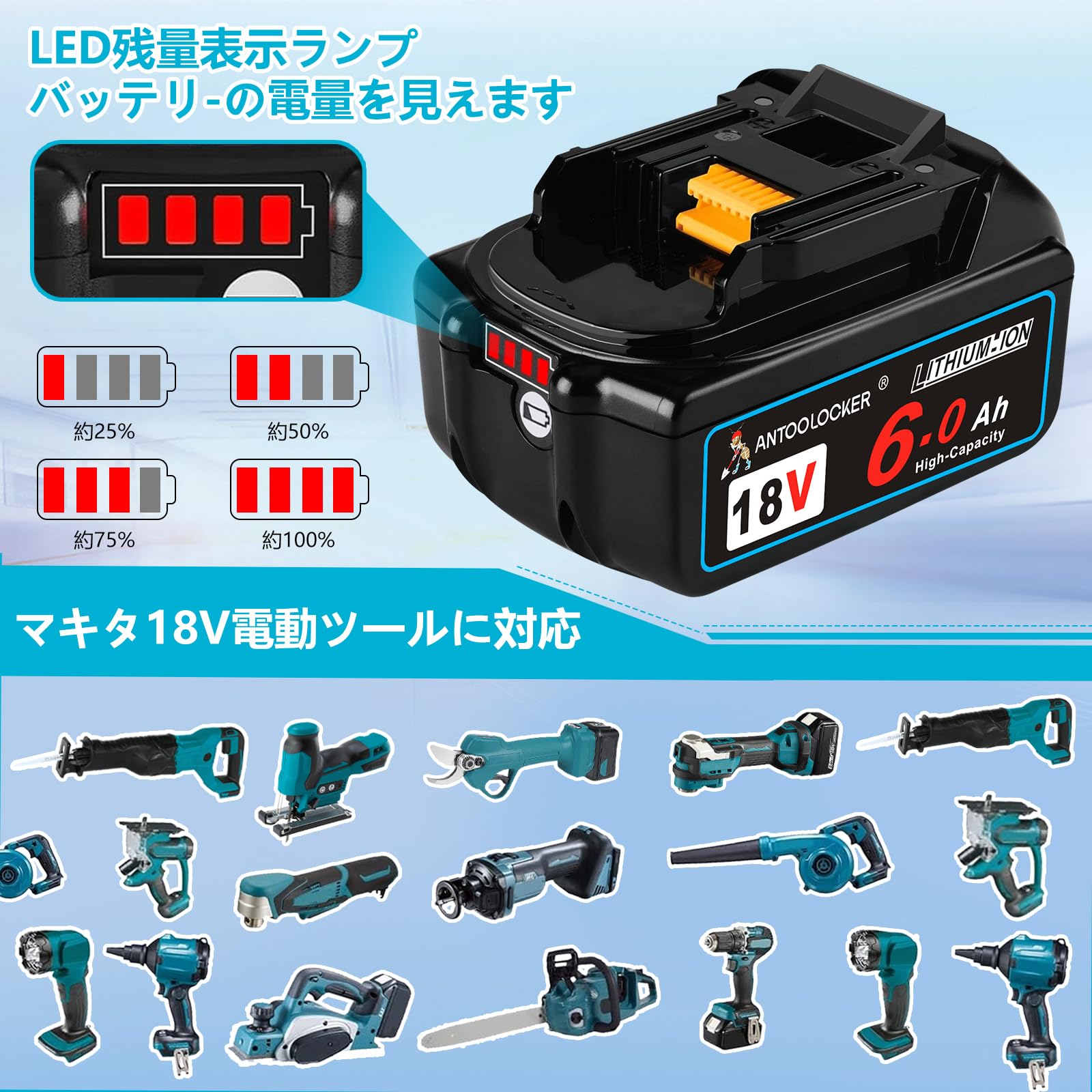 Amazon.co.jp: マキタ 18V バッテリー BL1860B 互換： 対応 マキタ