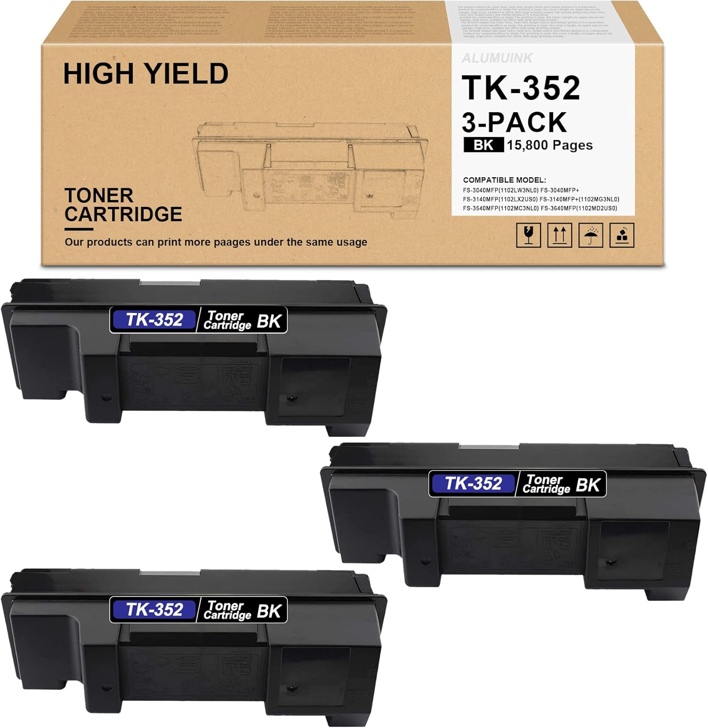 ALUMUINK TK352 TK352 Toner Cartridge Black, Replacement