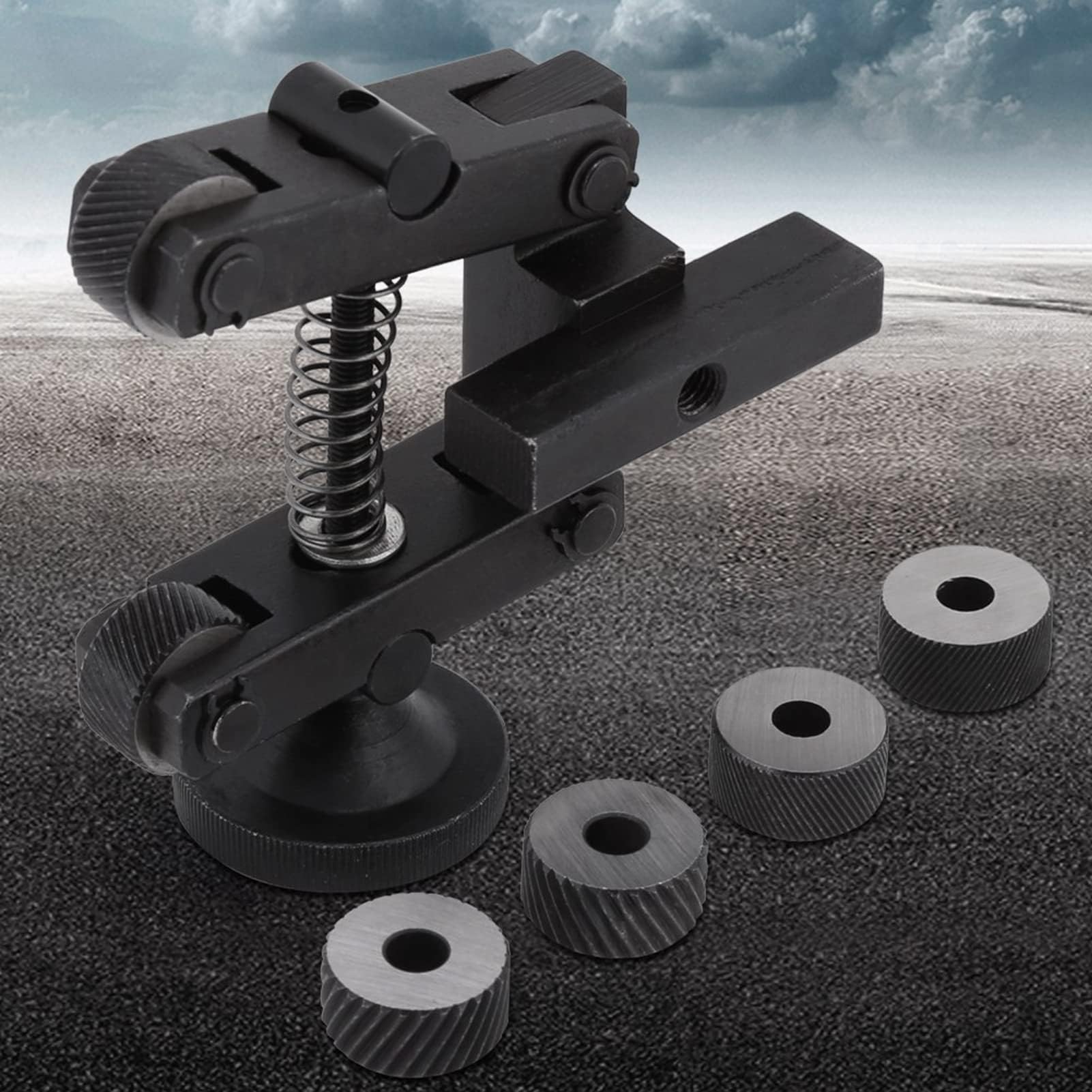 Herramienta de Moleteado Moleteado Herramienta de Moleteado de 2 Cm / 0,8 Pulgadas para Torno de Metal, Herramienta de Moleteado Soporte Cargado por Resorte Herramienta de