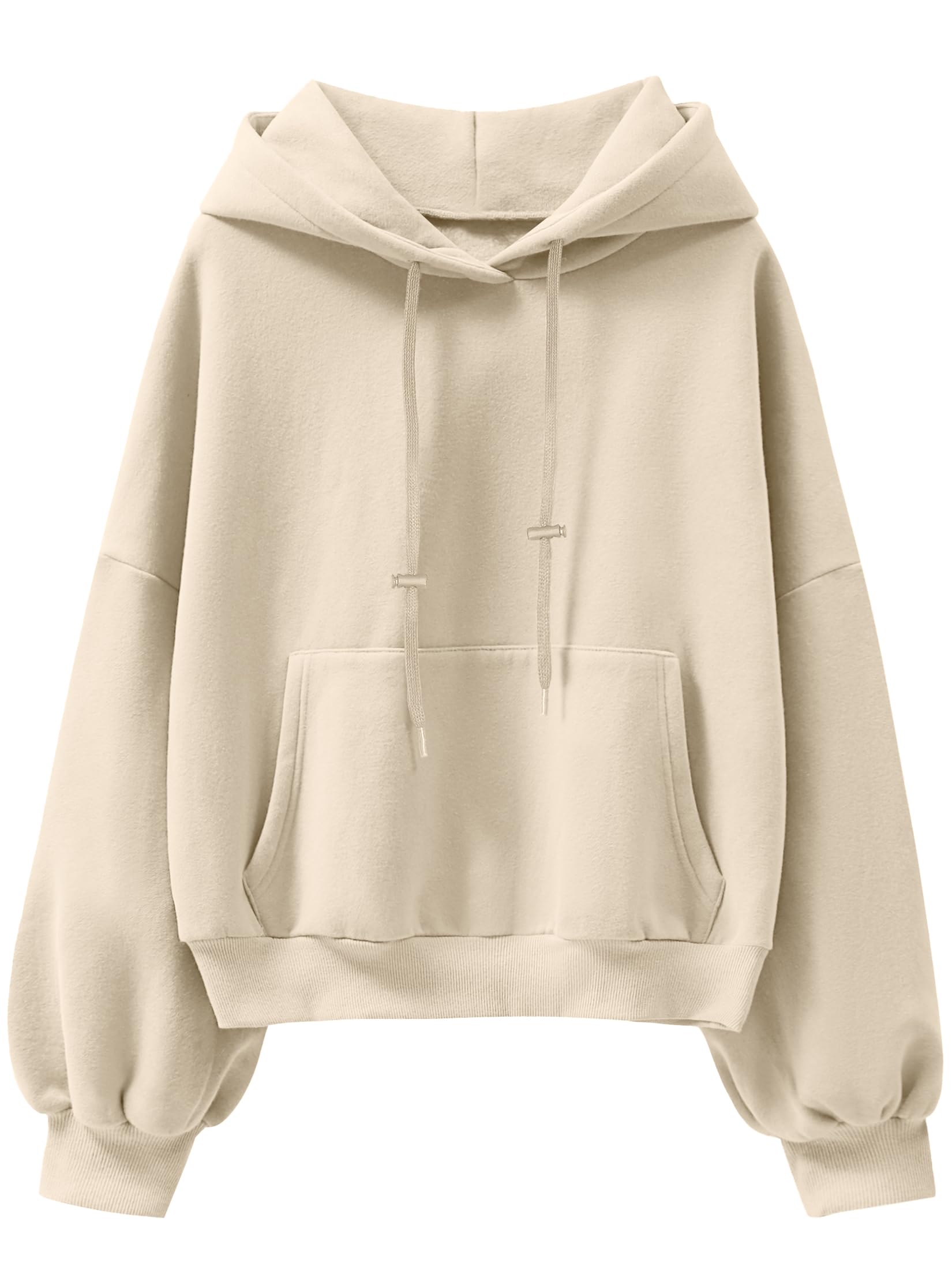 Damskie bluzy oversize z kapturem latarnia rękaw bluzy polarowe 2024 jesień luźny sweter nastolatki dziewczyny preppy top ubrania