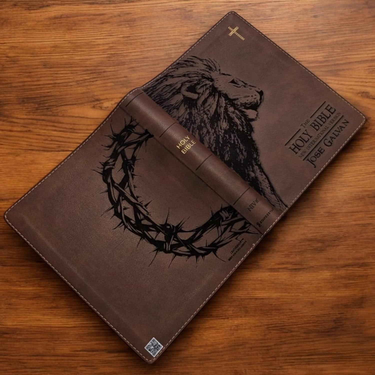 Personalized NIV Journal Bible | Lion and Crown Engraved Bible | Custom Journal Bible | Custom Engraved Bible | Personalized Baptism Gift