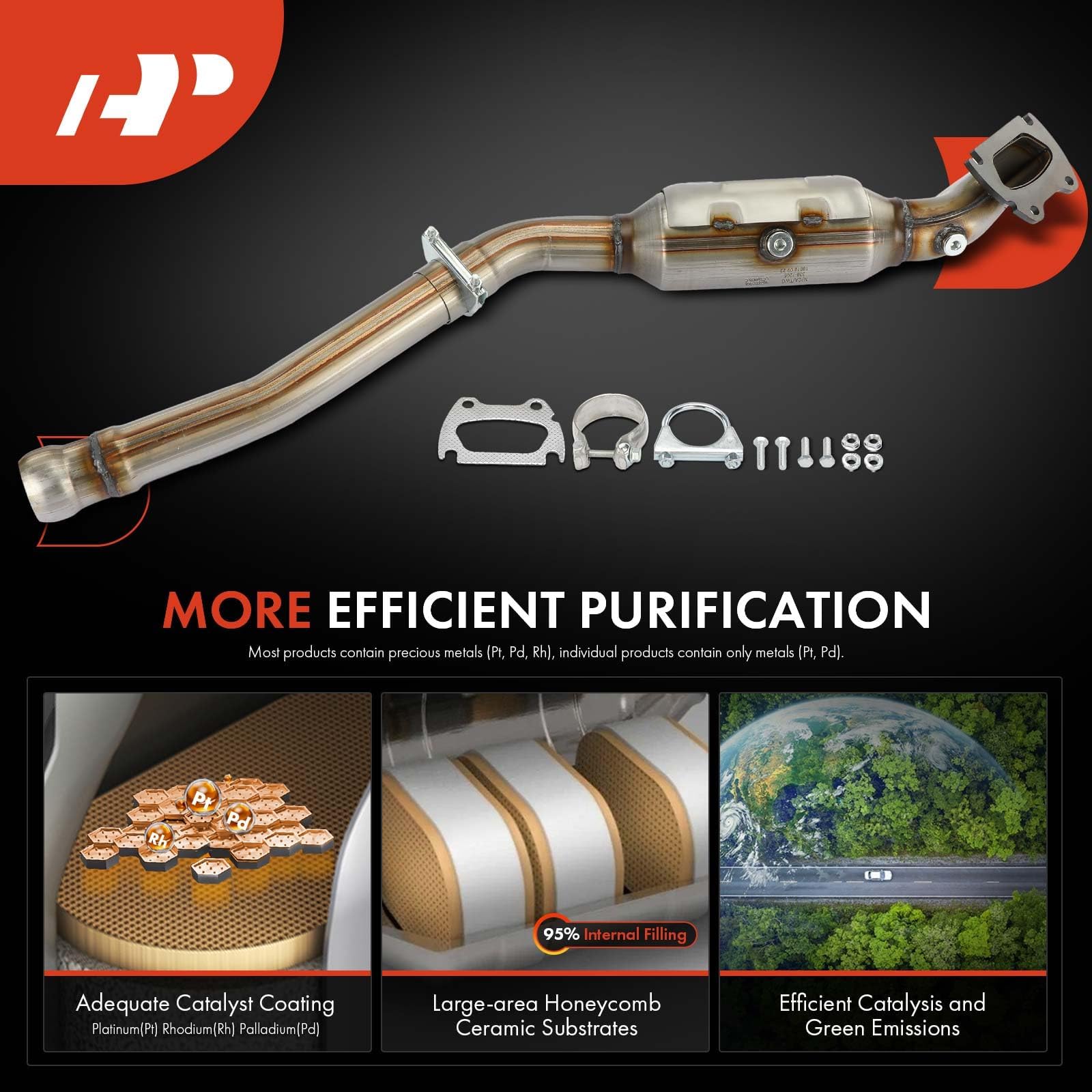 Amazon.com: A-Premium Right Catalytic Converter Kit Direct-Fit  