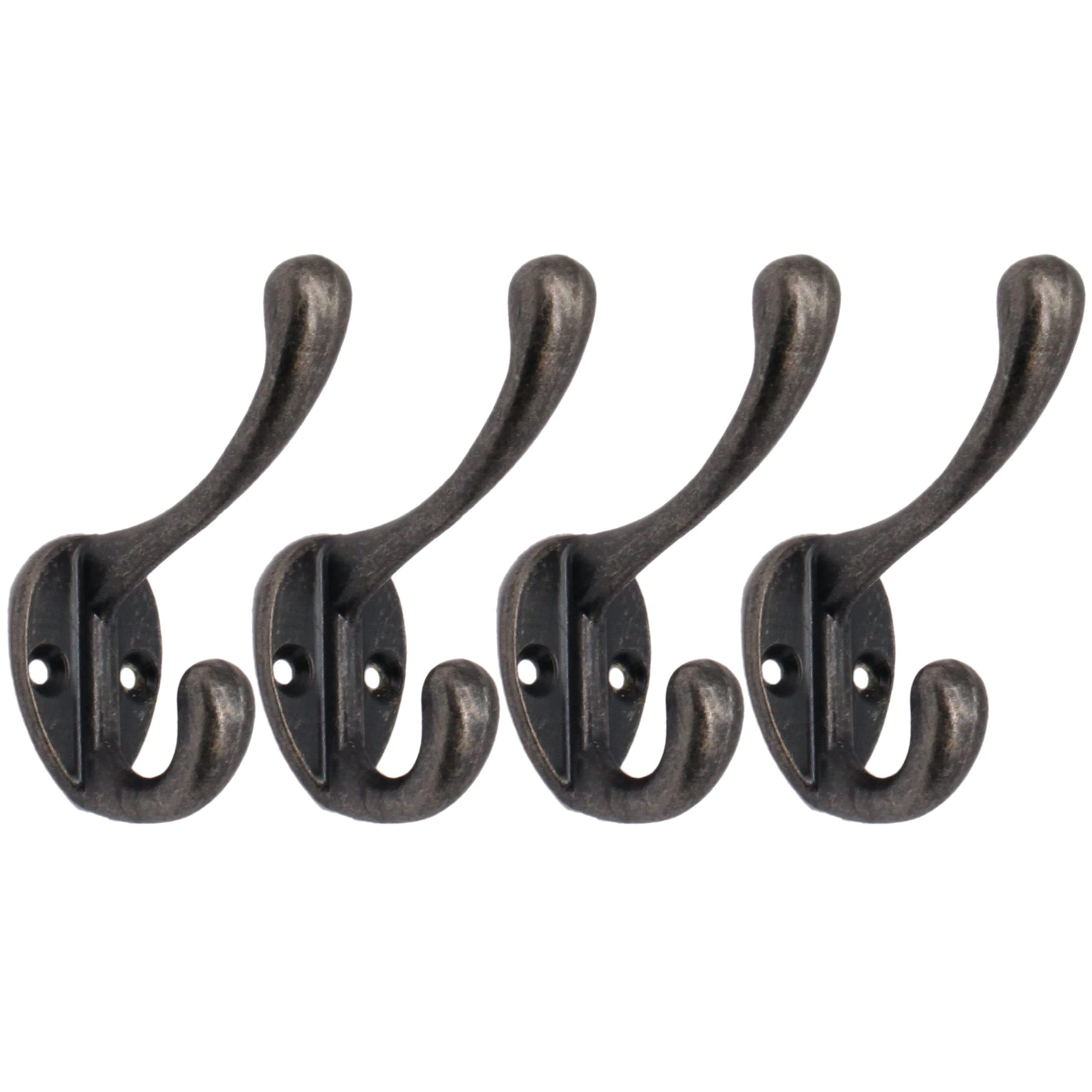 Eai Antique Pewter Hat Coat & Robe Hook - Pack Of 4