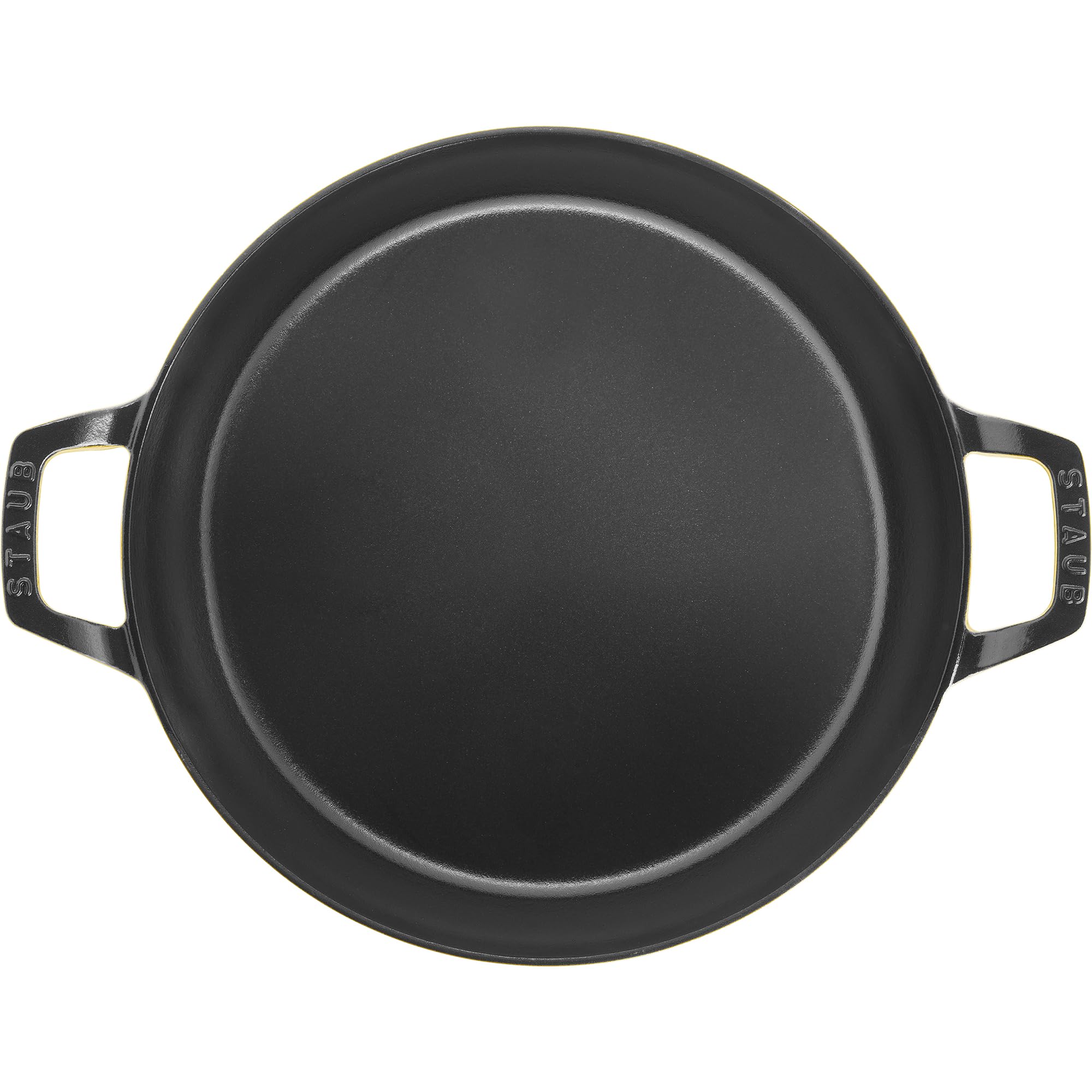 Staub Cacerola de hierro fundido de 3.5 cuartos con tapa de vidrio - Citron