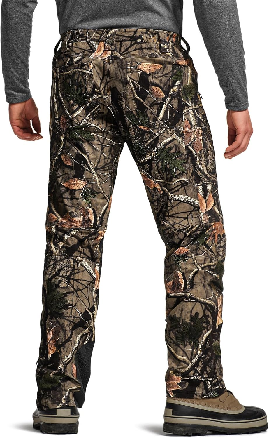 CQR Men’s Softshell Snow Ski Hiking Pants, Water Resistant Insulated Winter Thermal, Tactical Outdoor Pants for Cold Weather