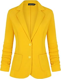 Amazon.co.uk: Yellow Blazers for Women