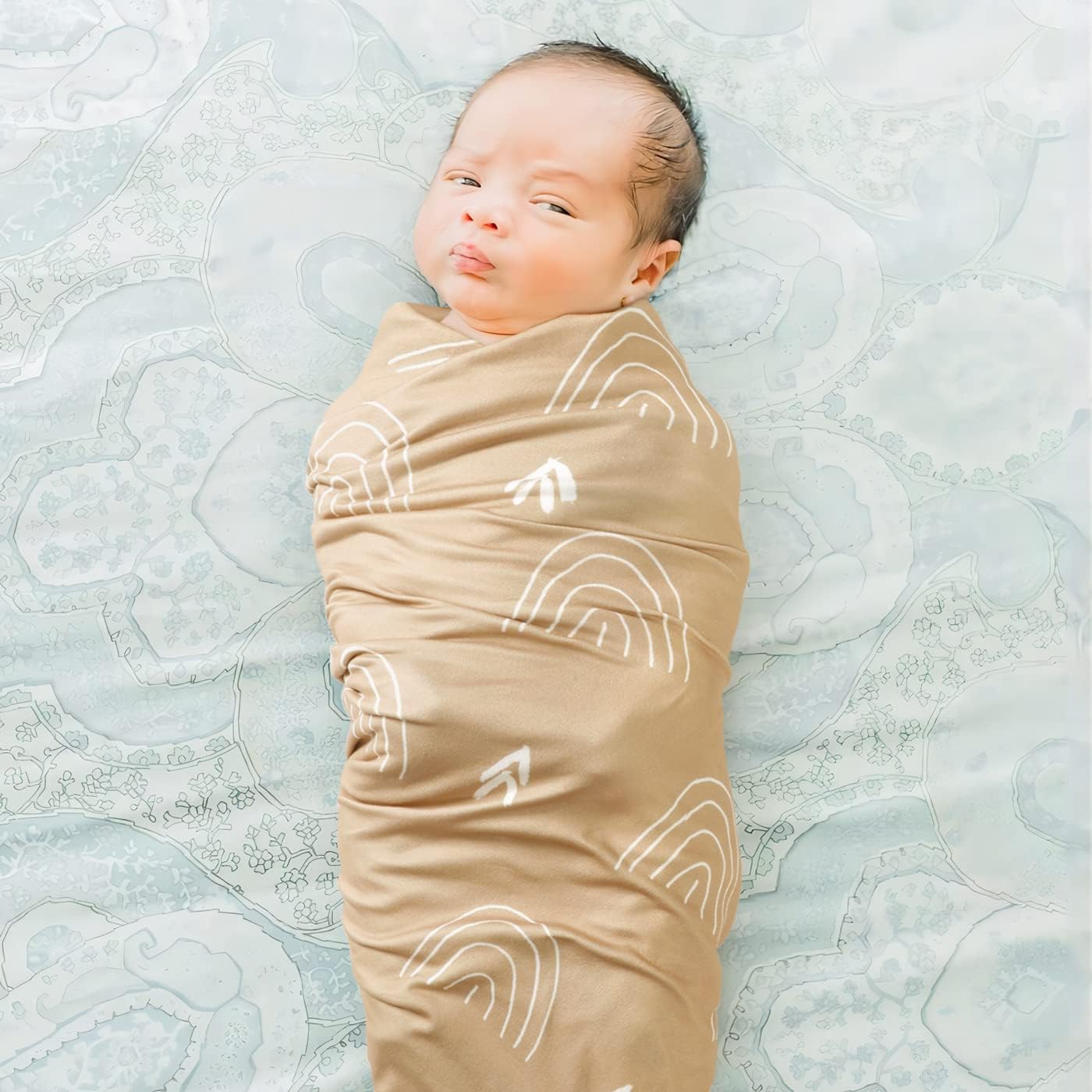 GRSSDER Baby Blankets Super Soft Jersey Knit Swaddle Blanket 2 Pack for Baby Girls and Boys, Double Layer Receiving Blankets 34 x 44 Inches Extra Large for Baby Show Gift, Deer & Bear
