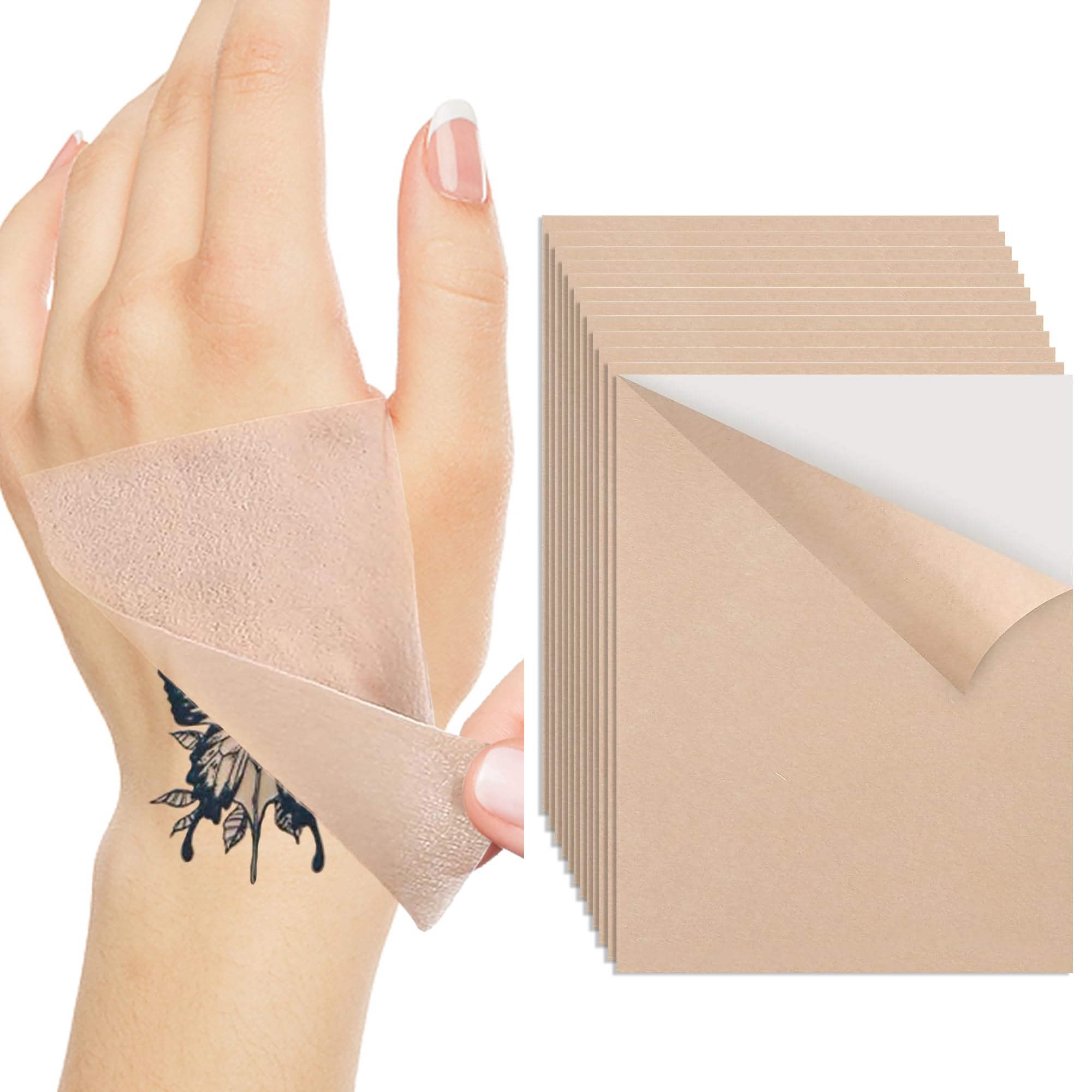 Tattoo Cover Up Patch for Light Skin Tone 12 PCS, Waterproof Tattoo Cover Up Tape Ultra Thin Cover Tape for Scar, Birthmark, Dark Spots