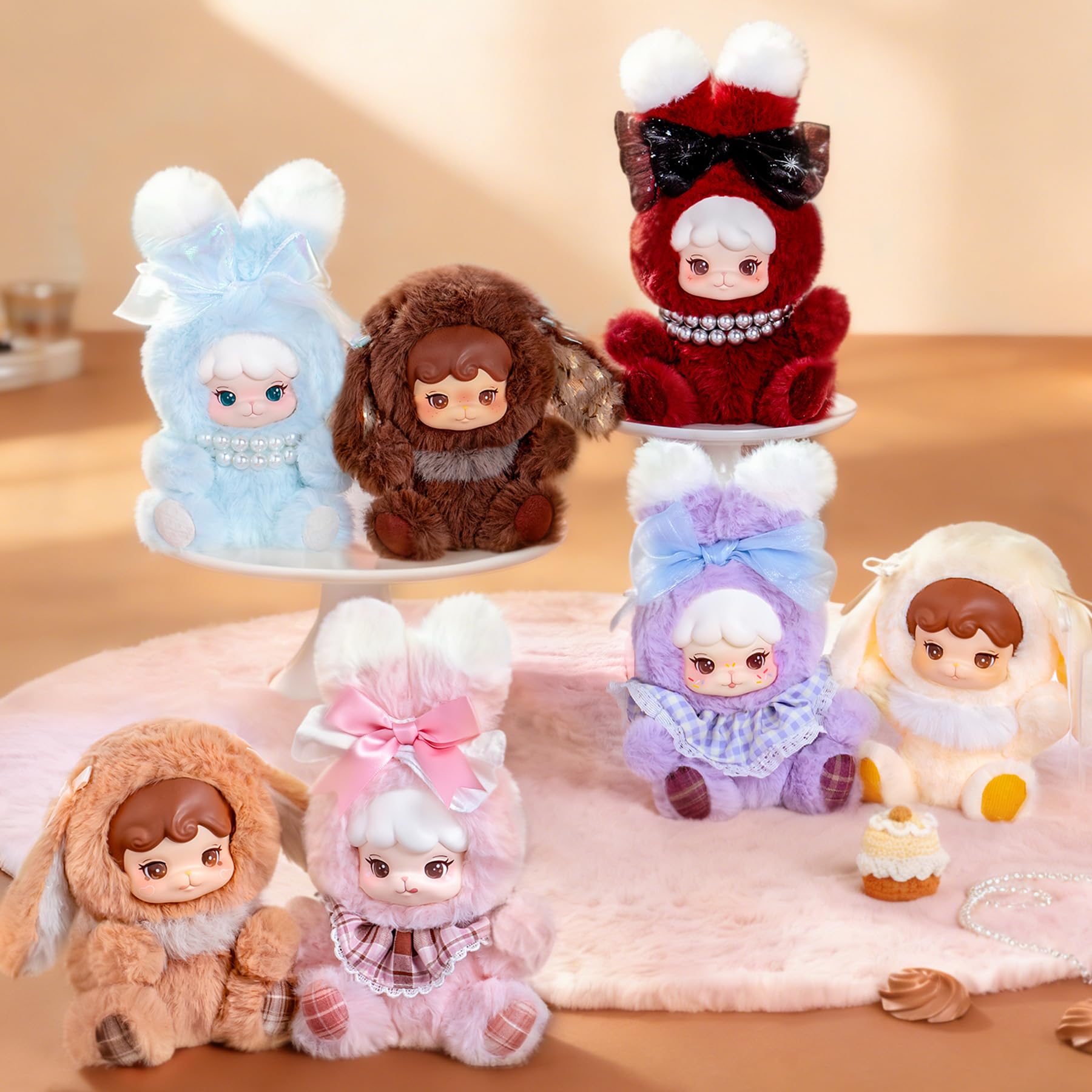 Rolife Cream Bunny Y Cookii Bunny – Figuras De Peluche Sorpresa | Llaveros Coleccionables | 7 Estilos Con Oculto | Regalo Original