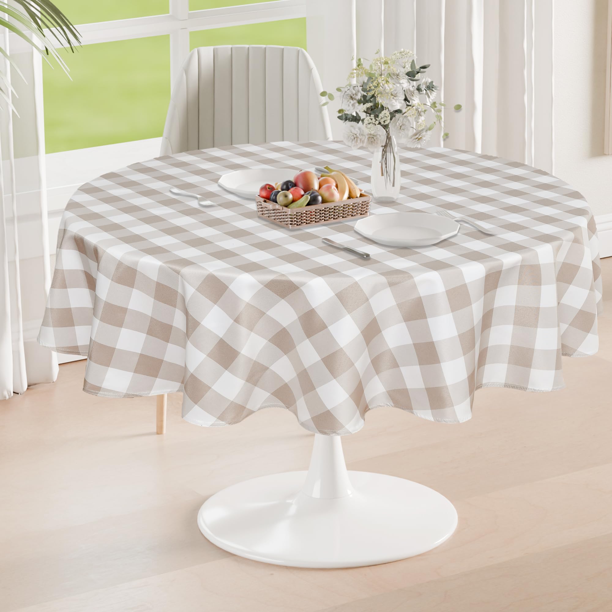 DWCN Karierte Tischdecke Outdoor Tischdecke Abwaschbar