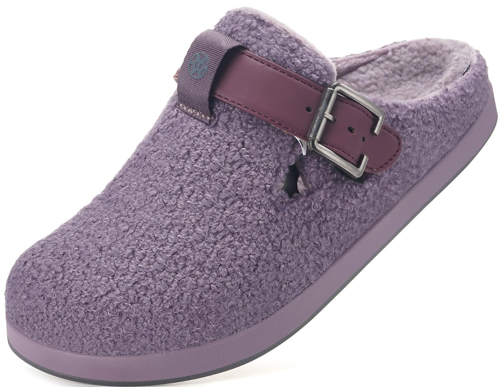 Pantofole da Donna Uomo Invernali Calde Pelliccia Zoccoli e Sabot Scarpe da Giardino Comode Ciabatte Pelose Indoor Outdoor,Viola,39 EU