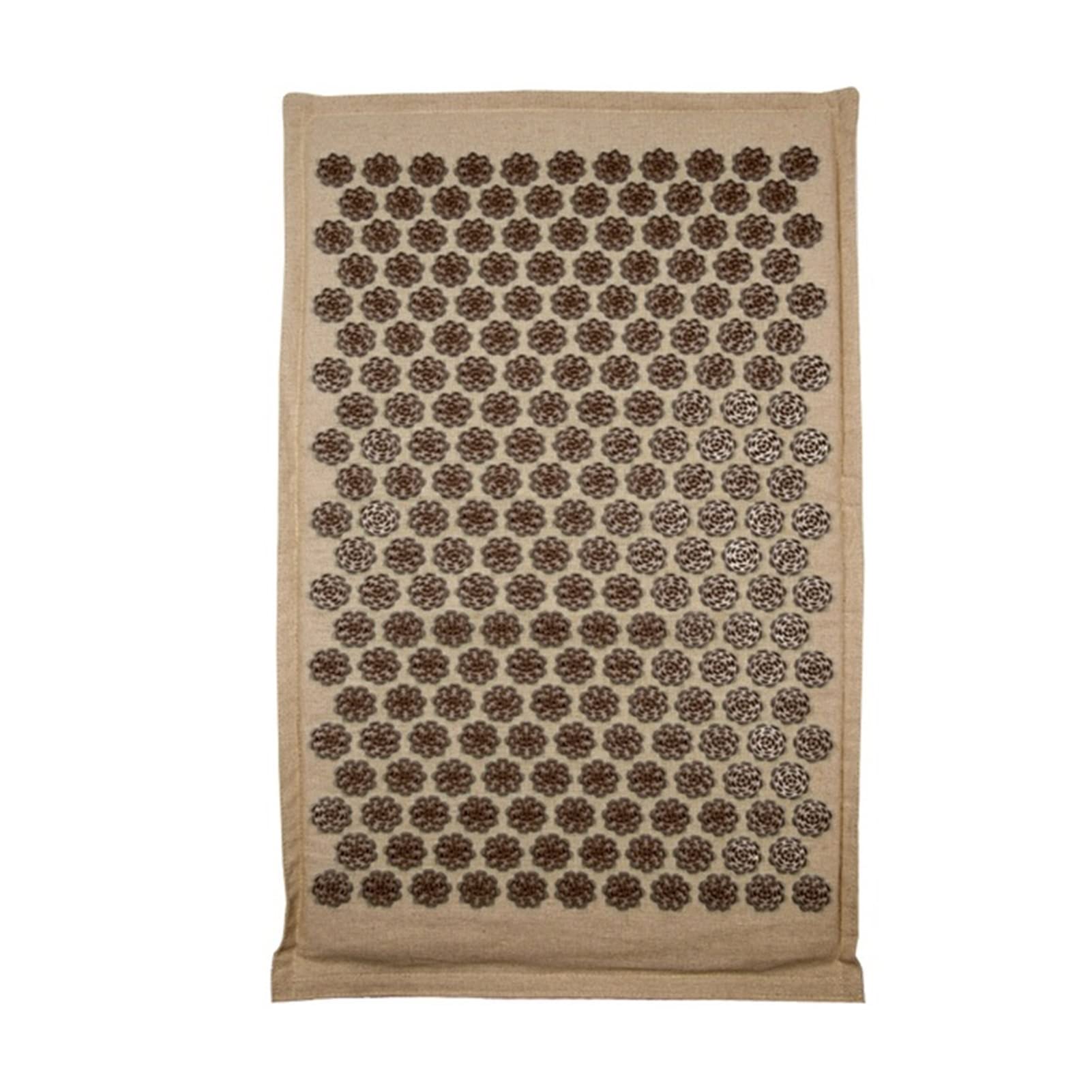 Coussin Massant Tapis d'acupressure à fibre de noix de , tapis de massage au pied avec oreiller Set Relaxation Stress Relief Spike Acupuncture Tapis Coussin Coussin Massant Chauffant(Coffee Mat)