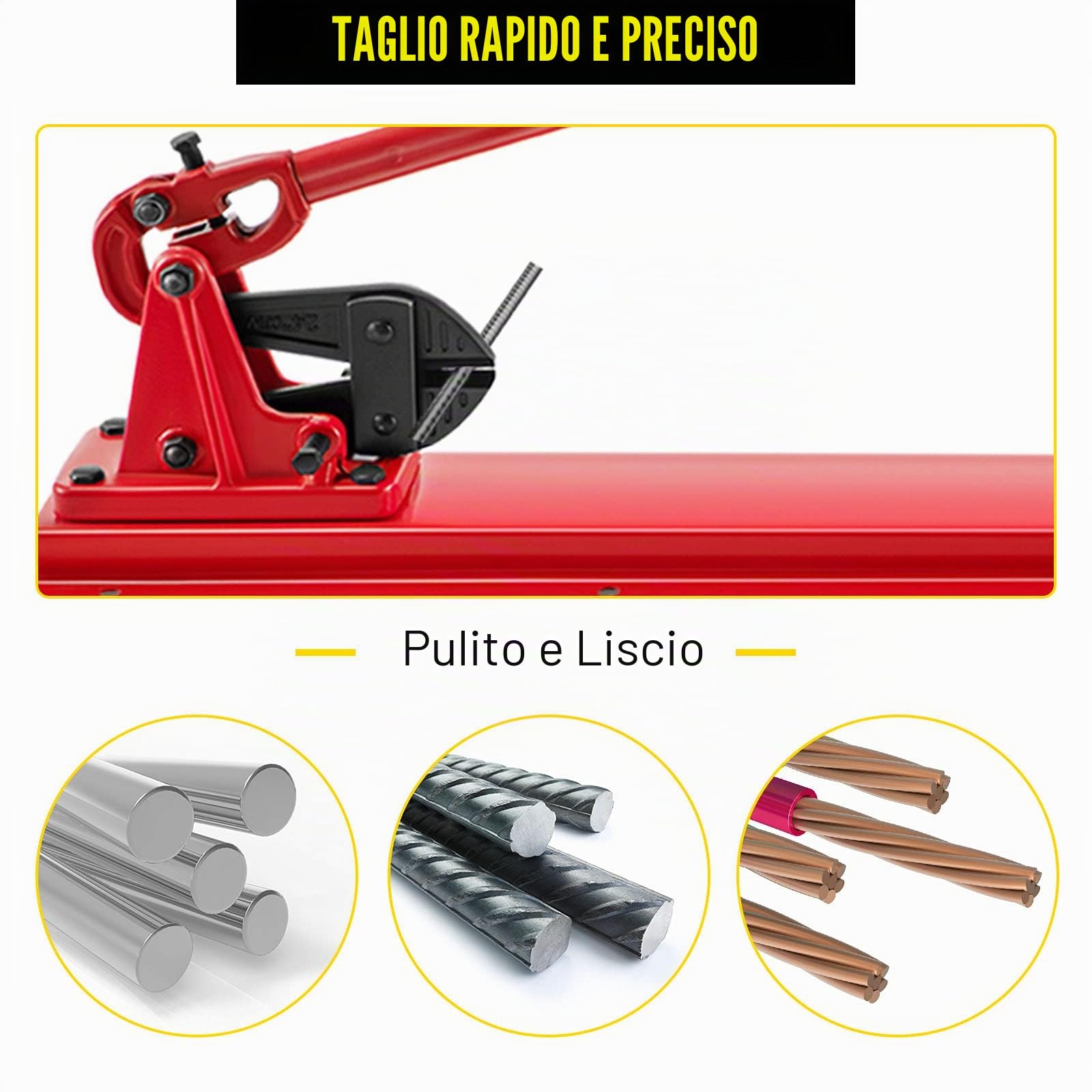 VEVOR Utensile da tavolo da 24 pollici, pinza crimpatrice con pinza per cavi, testa crimpatrice da tavolo 1/16-3/16 pollici in acciaio legato per funi metalliche da 1/2 pollici