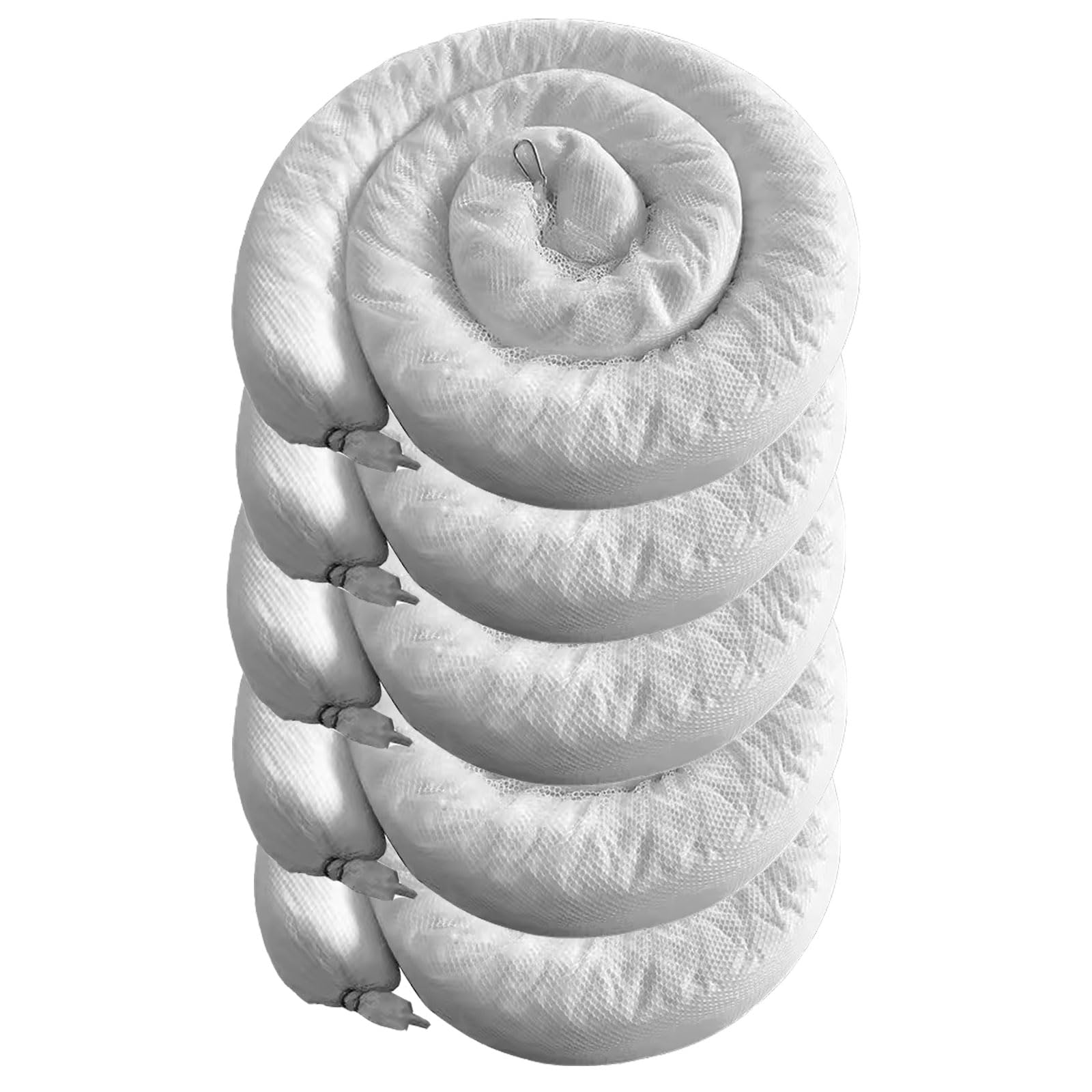 NIANTONG Öl Absorbierende Spill-Kit Ölbindeschlauch 3mx12,7cm Saugschlange für Öl Kraftstoff Kohlenwasserstoffbasis 5er-Pack Weiß